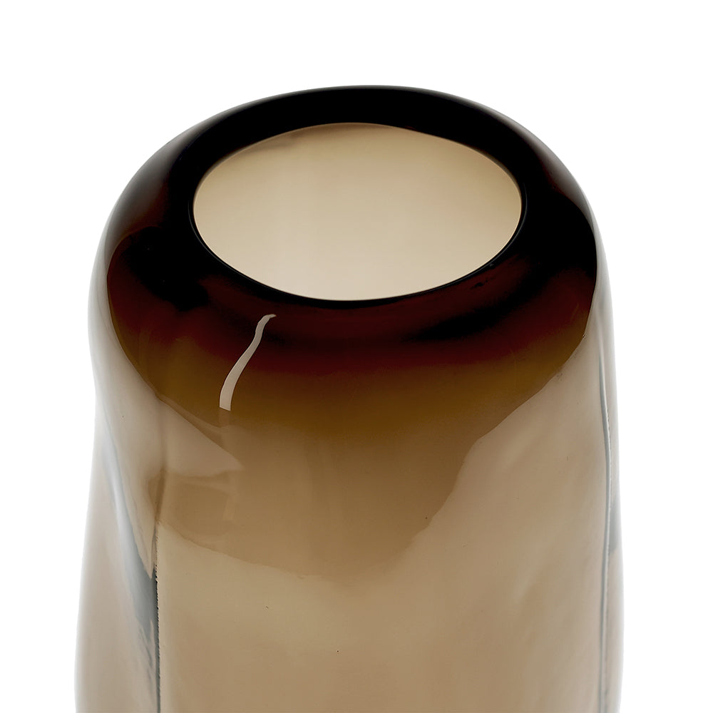 Vaso em Vidro Cilíndrico Preto Mart