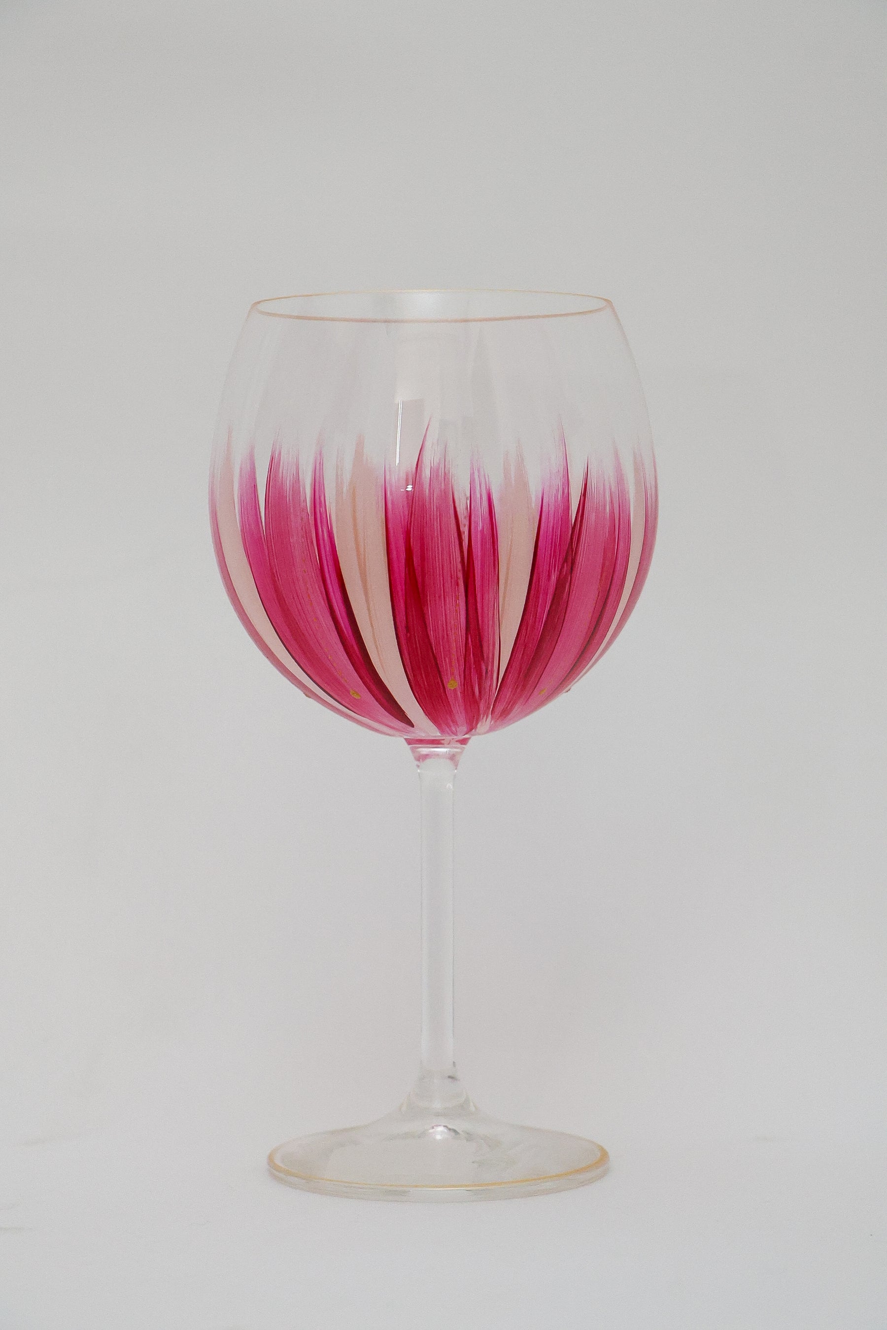 Taça de Cristal de Titânio 570ml Pintada à Mão