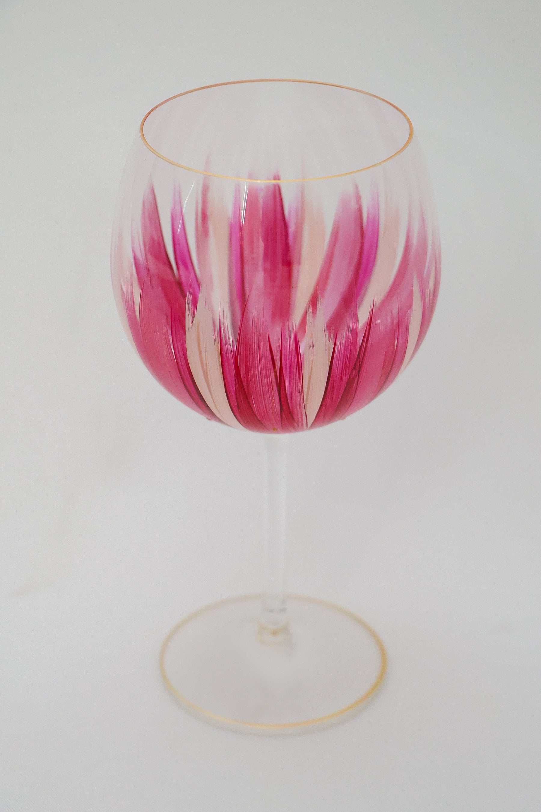 Taça de Cristal de Titânio 570ml Pintada à Mão