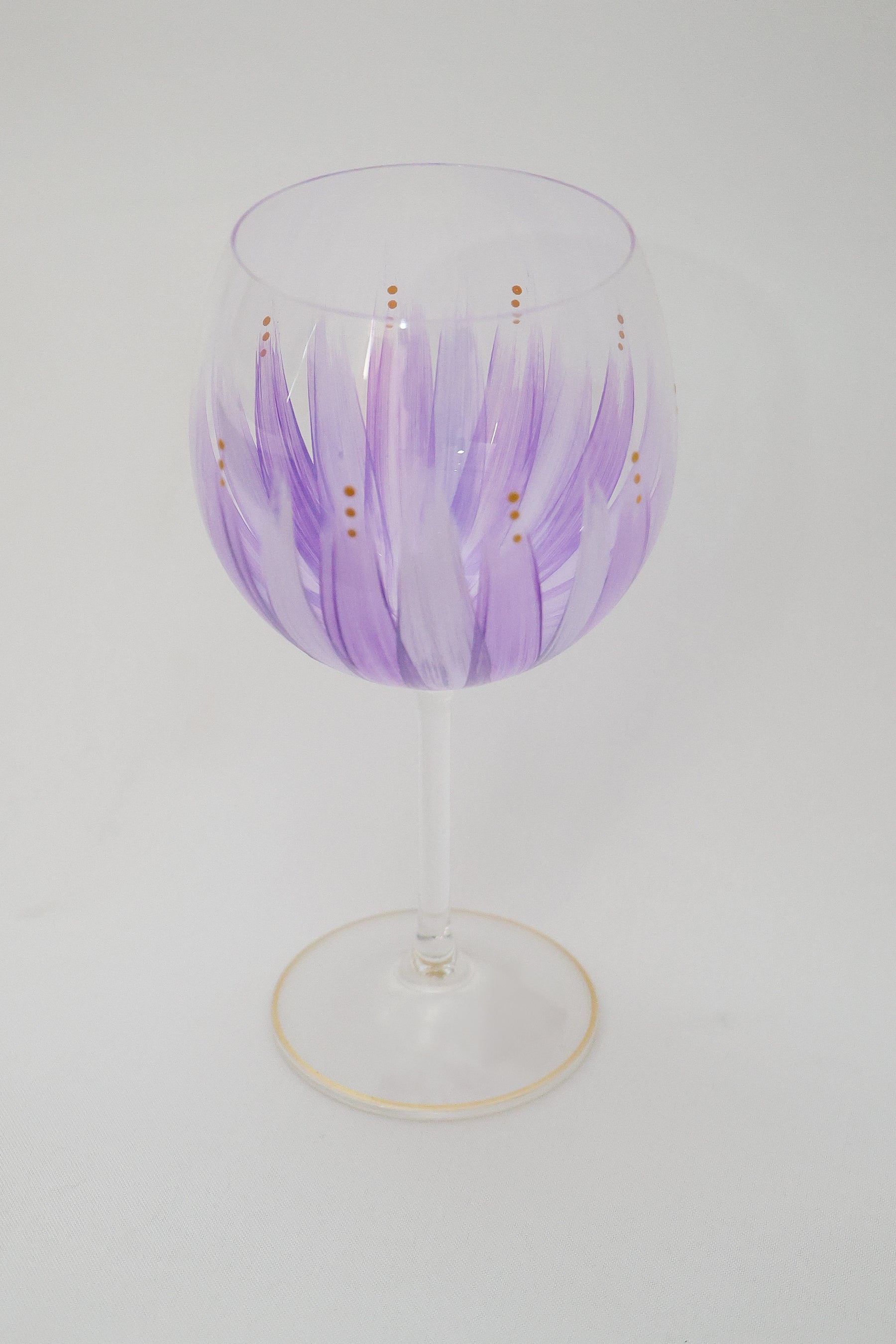 Taça de Cristal de Titânio 570ml Pintada à Mão