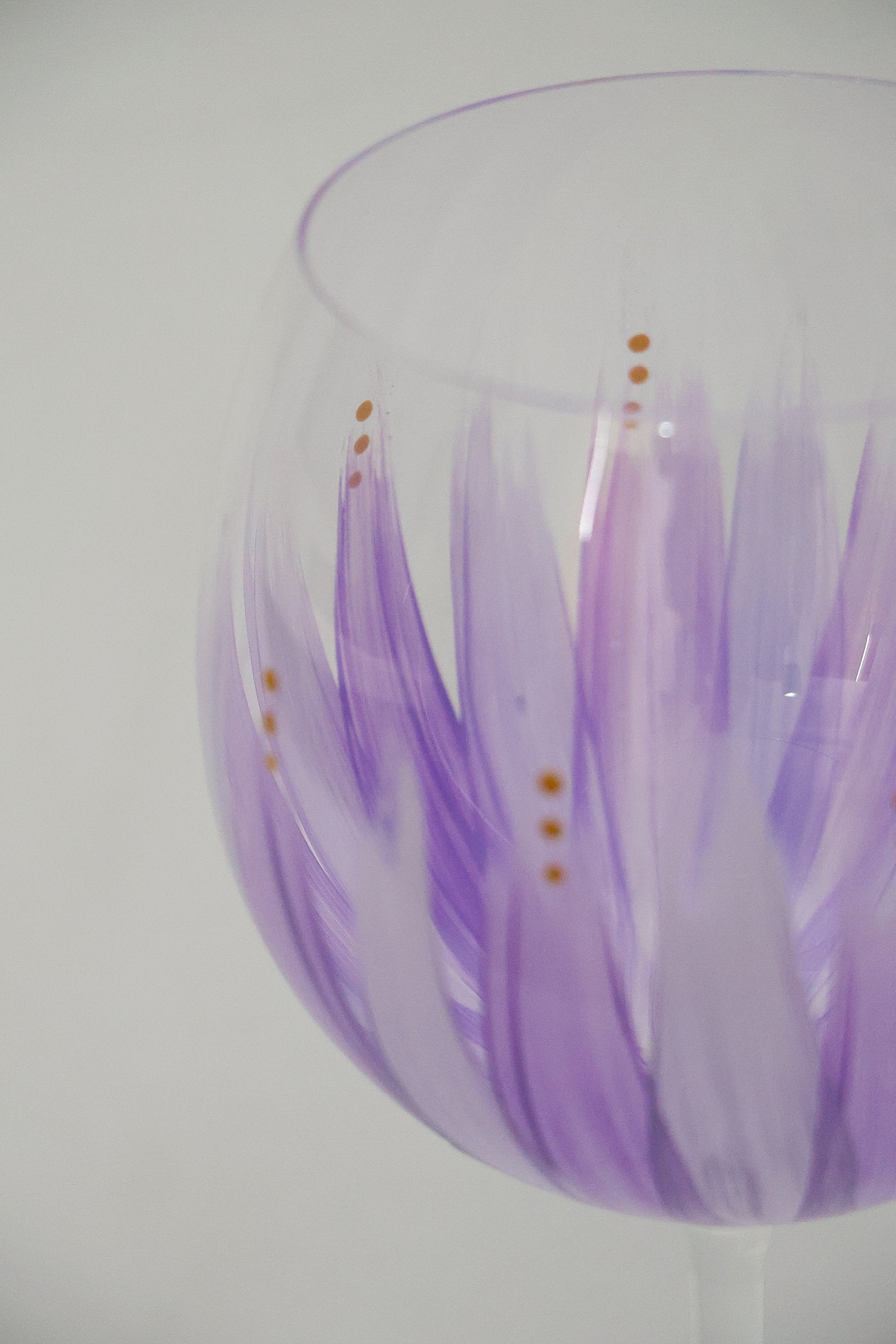 Taça de Cristal de Titânio 570ml Pintada à Mão