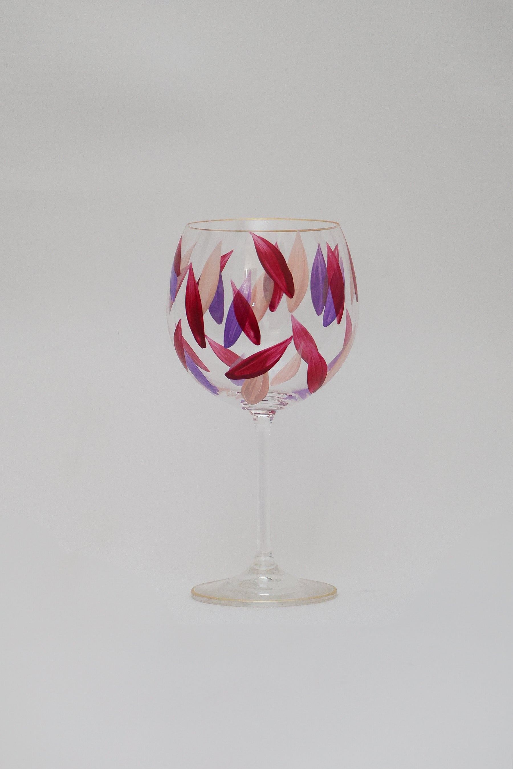 Taça de Cristal de Titânio 570ml Pintada à Mão