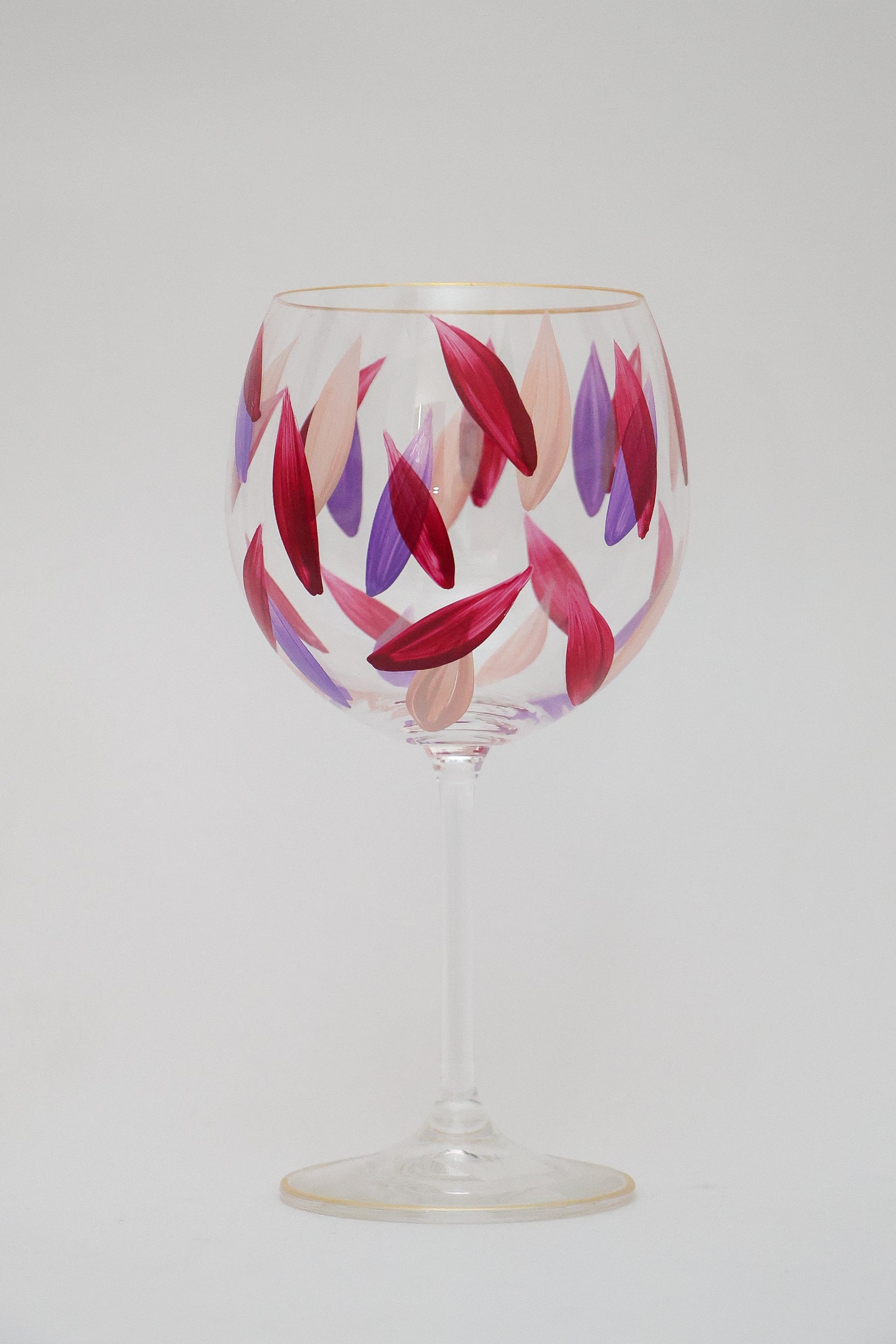 Taça de Cristal de Titânio 570ml Pintada à Mão