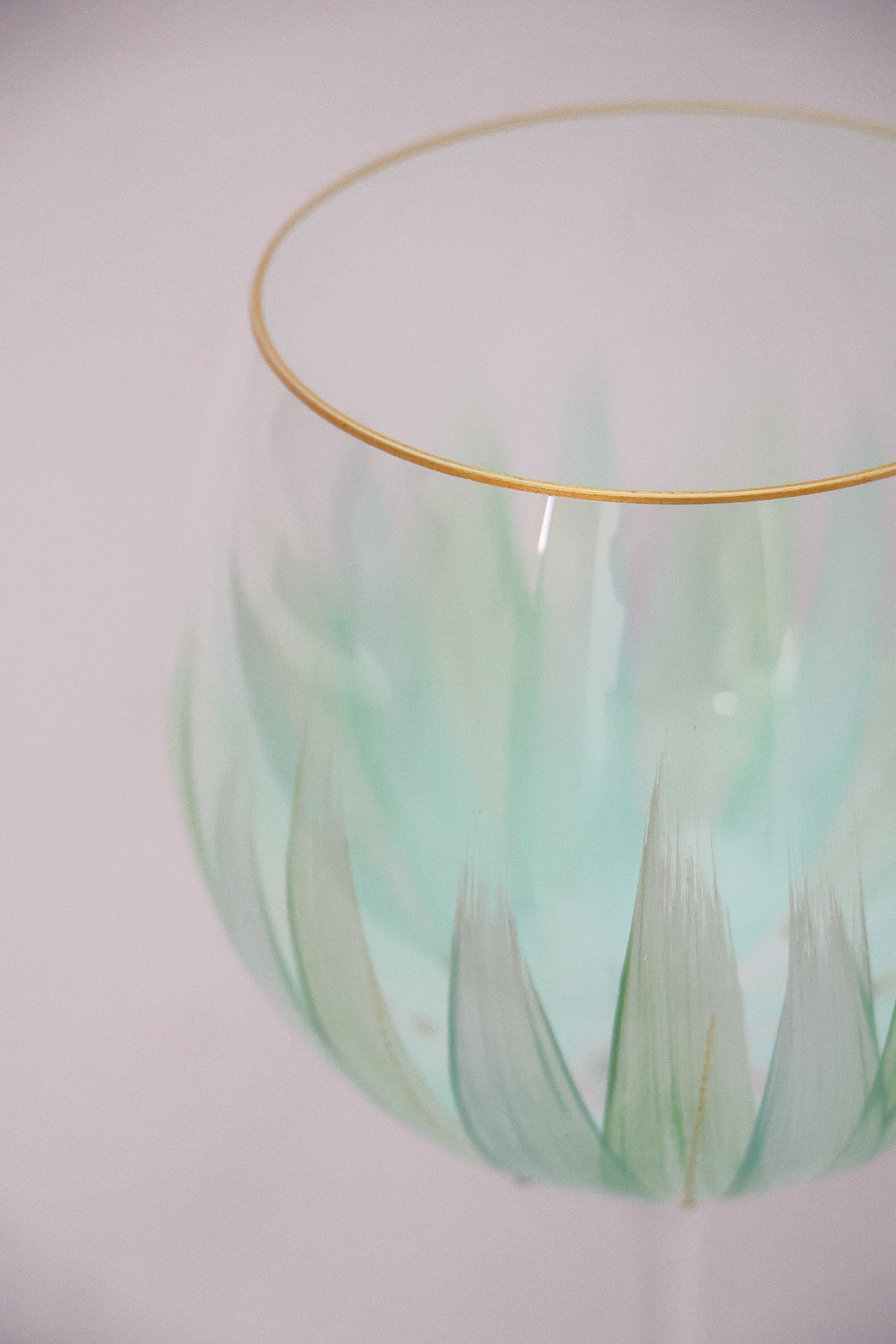 Taça de Cristal de Titânio 570ml Pintada à Mão