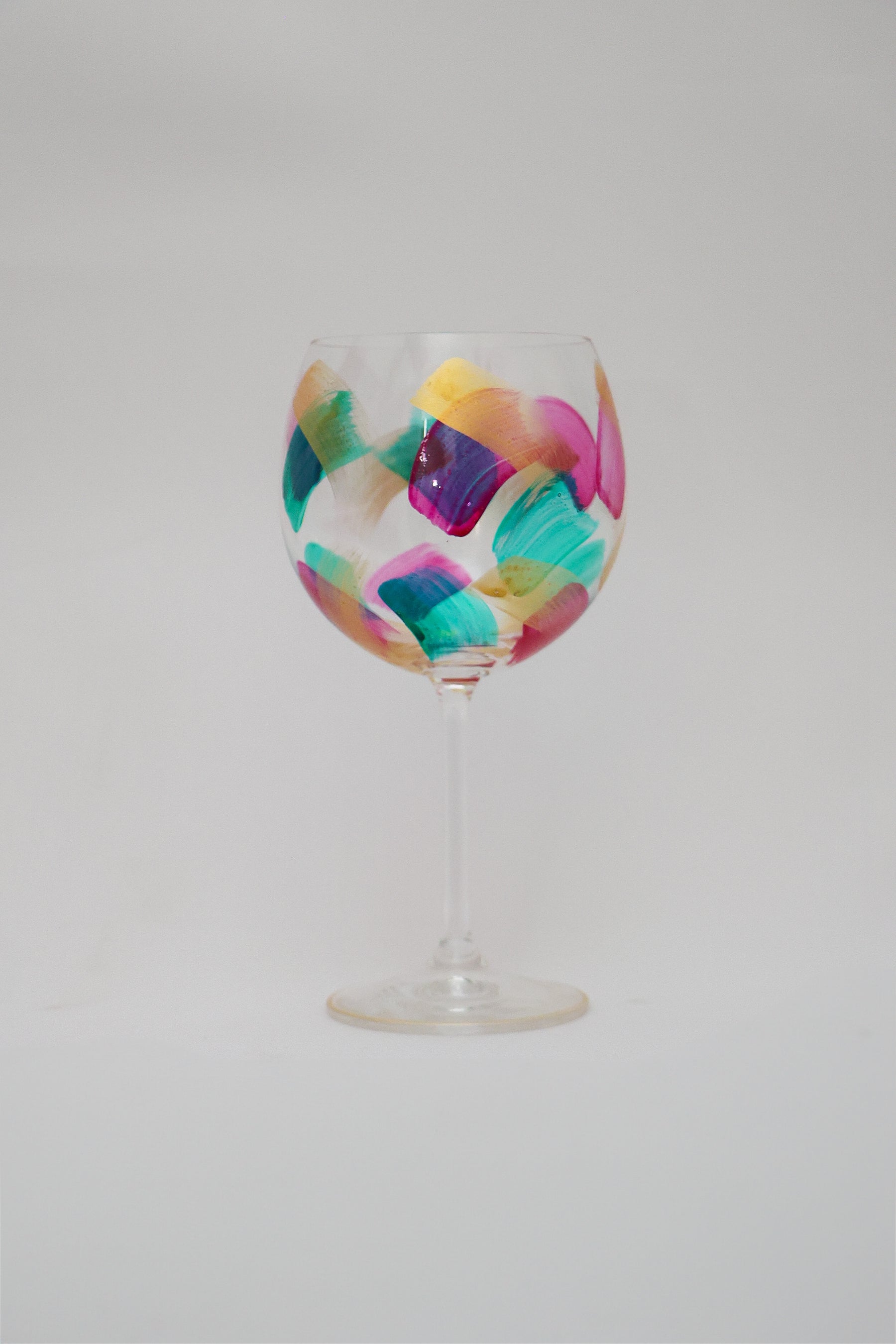 Taça de Cristal de Titânio 570ml Pintada à Mão