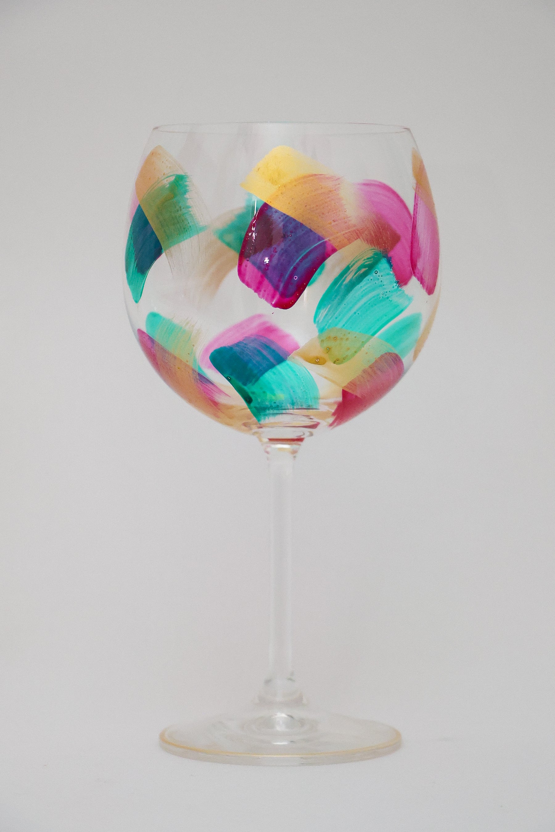 Taça de Cristal de Titânio 570ml Pintada à Mão