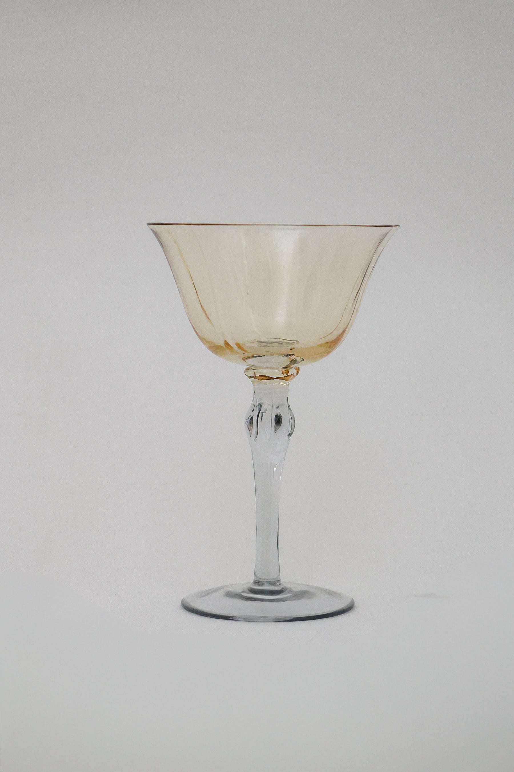 Taça de Vidro Coupe Holanda 180ml - Amarelo e Cinza