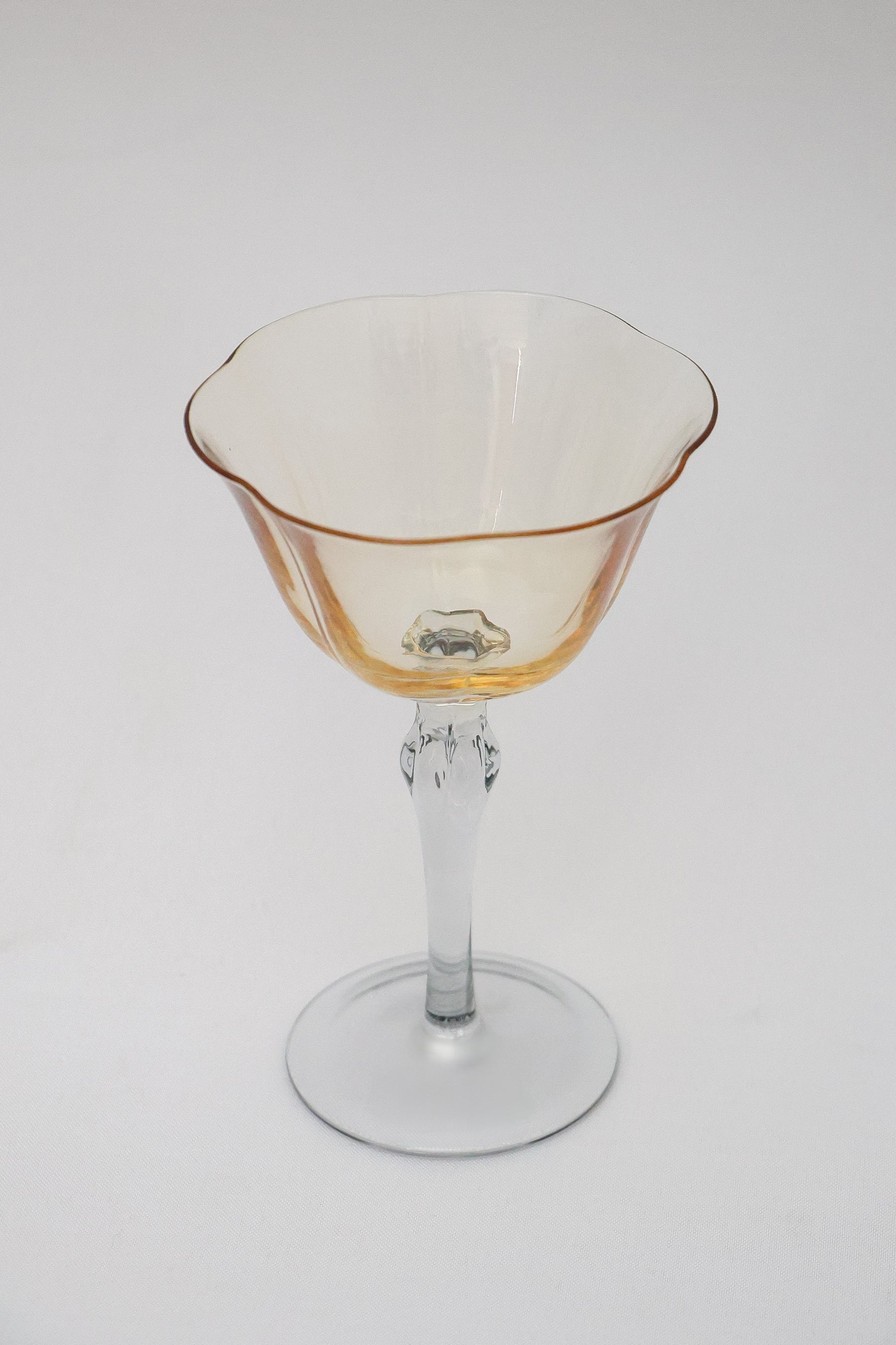 Taça de Vidro Coupe Holanda 180ml - Amarelo e Cinza