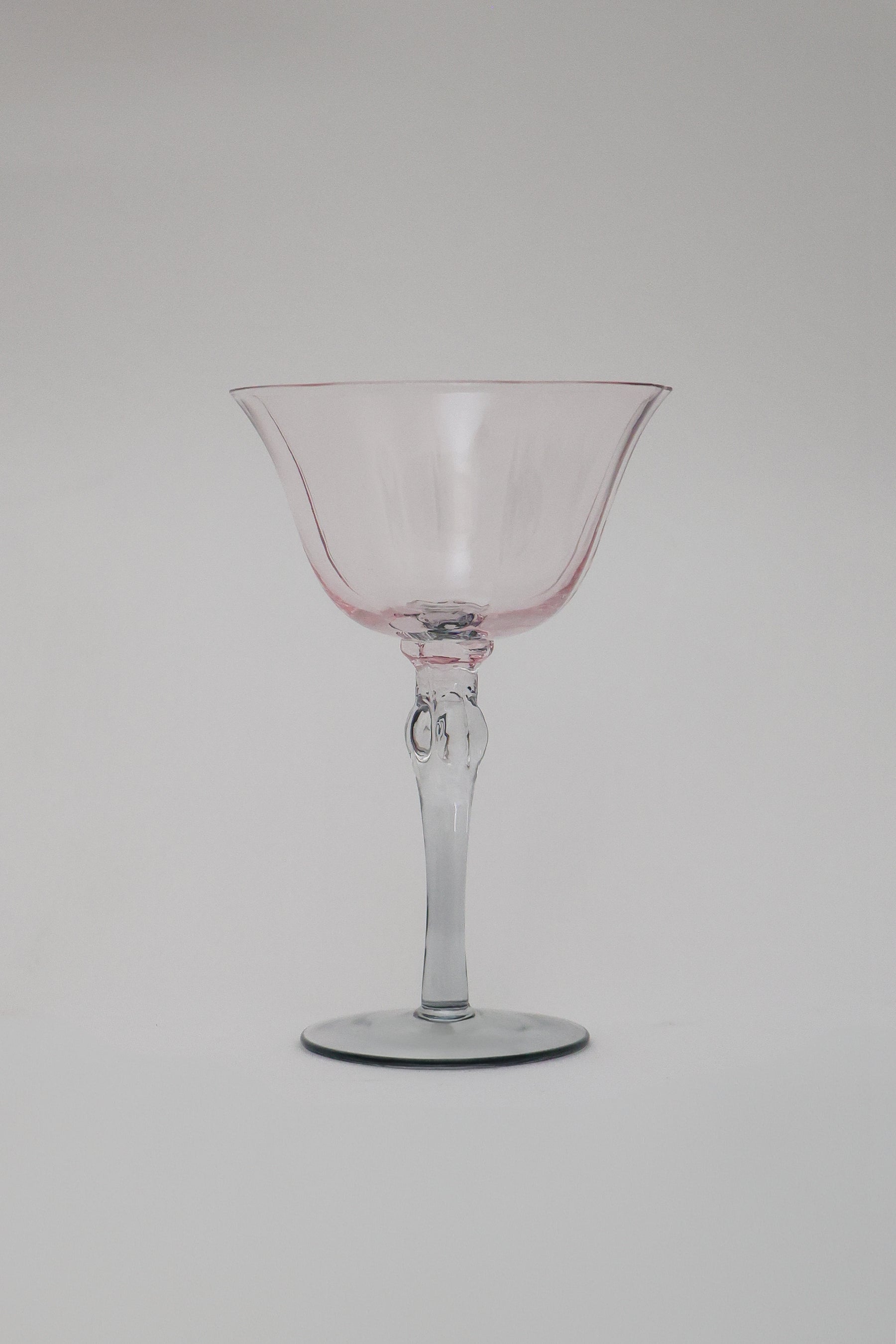 Taça de Vidro Coupe Califórnia 180ml - Rosa e Cinza