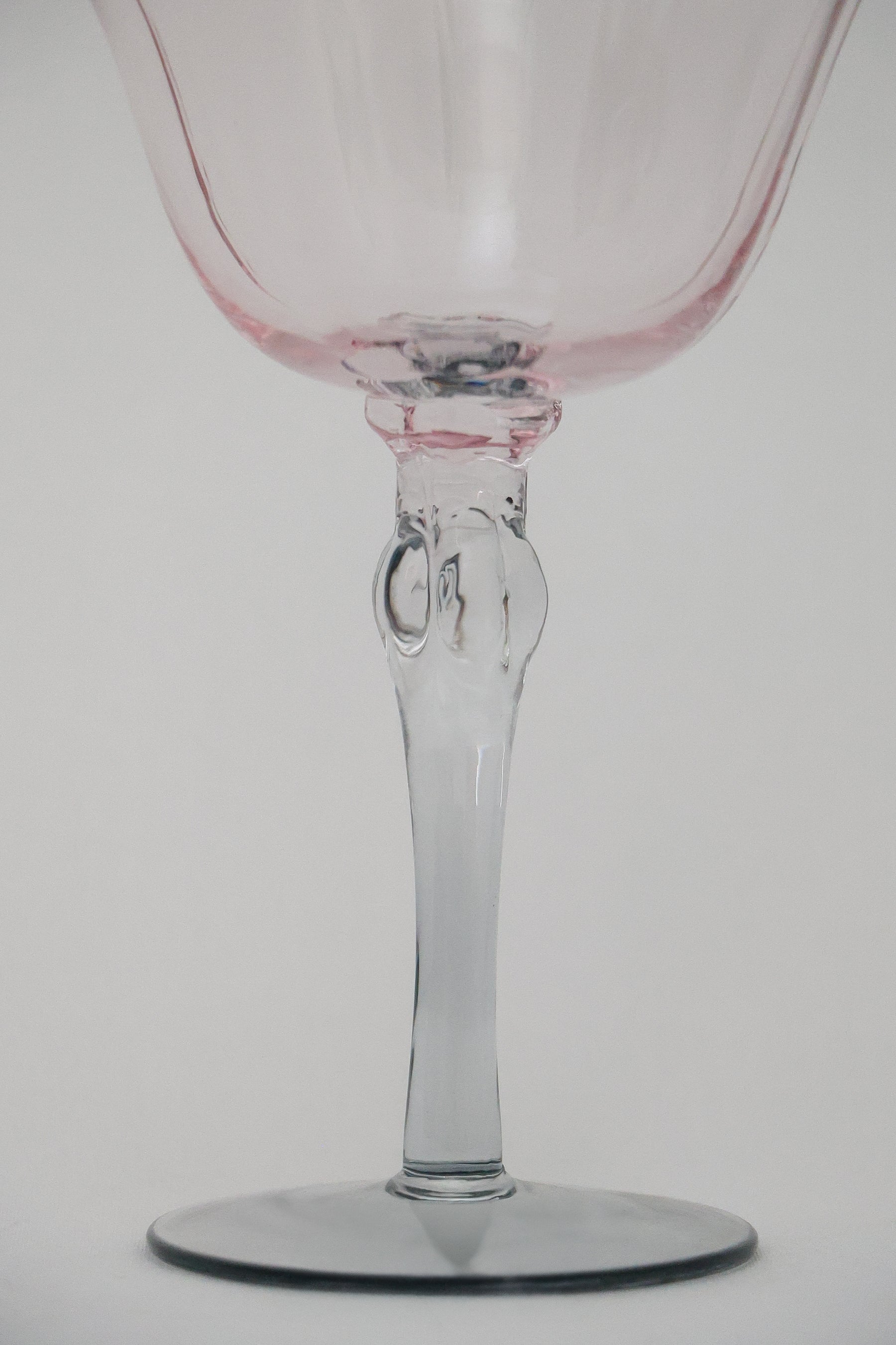 Taça de Vidro Coupe Califórnia 180ml - Rosa e Cinza