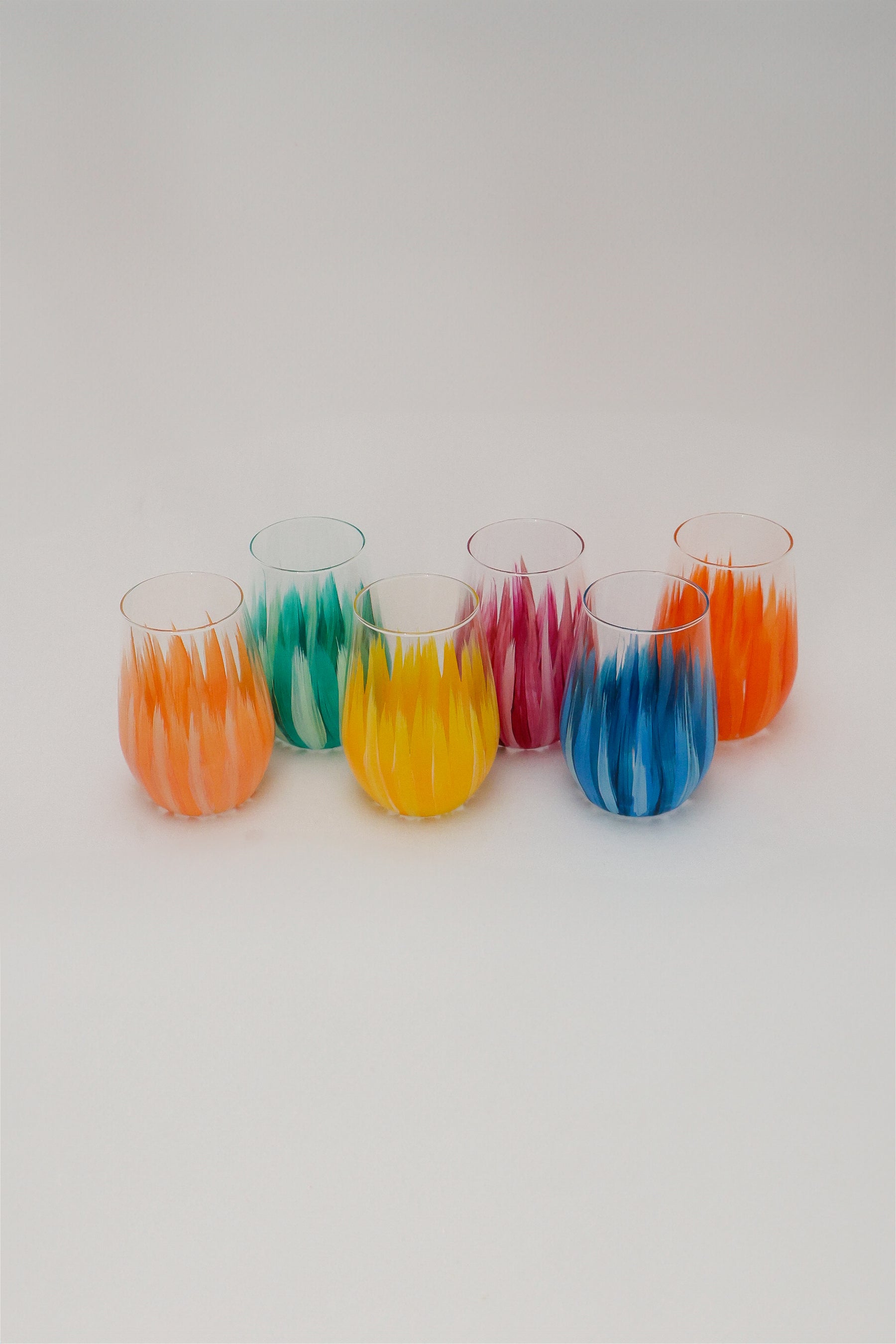 Copos de Cristal Pincelados à Mão