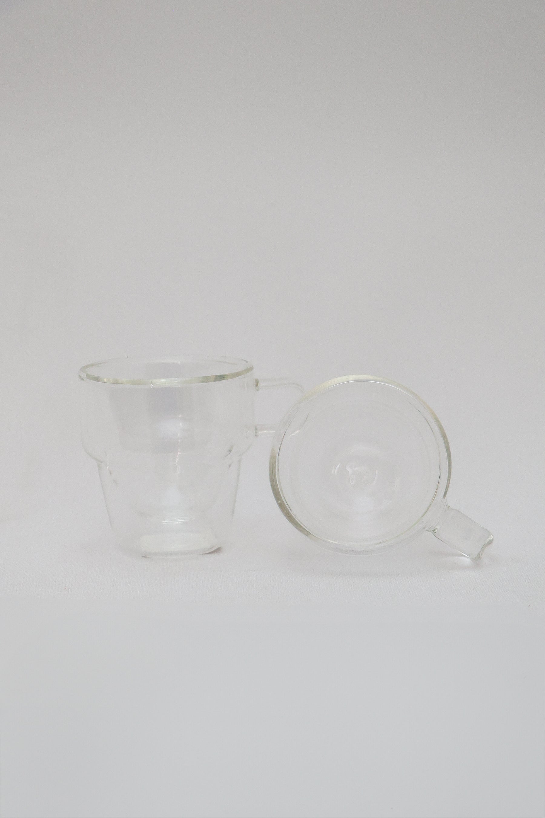 Xícara de Café 90ml Empilháveis Parede Dupla Vidro Borosilicato Wolff