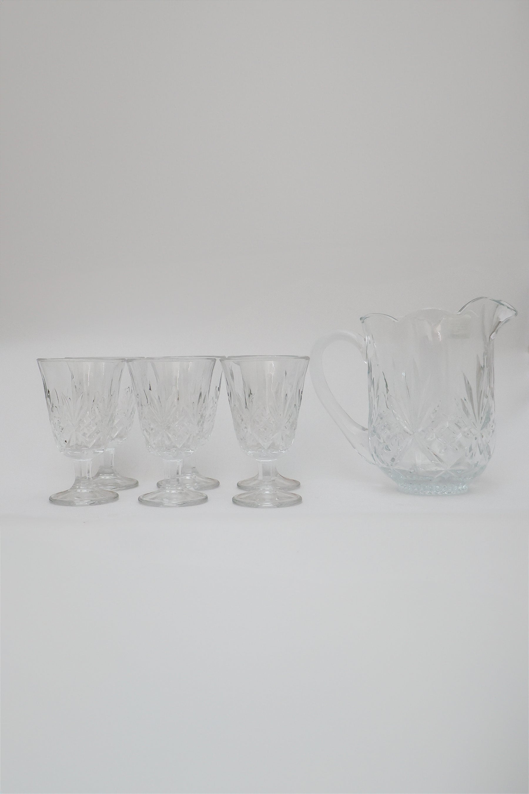 Conjunto Jarra e Taças de Cristal Dublin Lyor