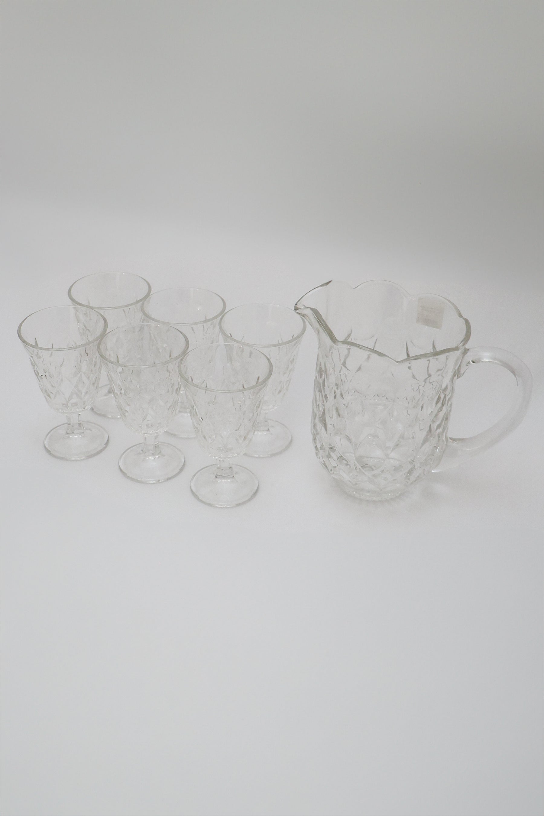 Conjunto Jarra e Taças de Cristal Lile Lyor