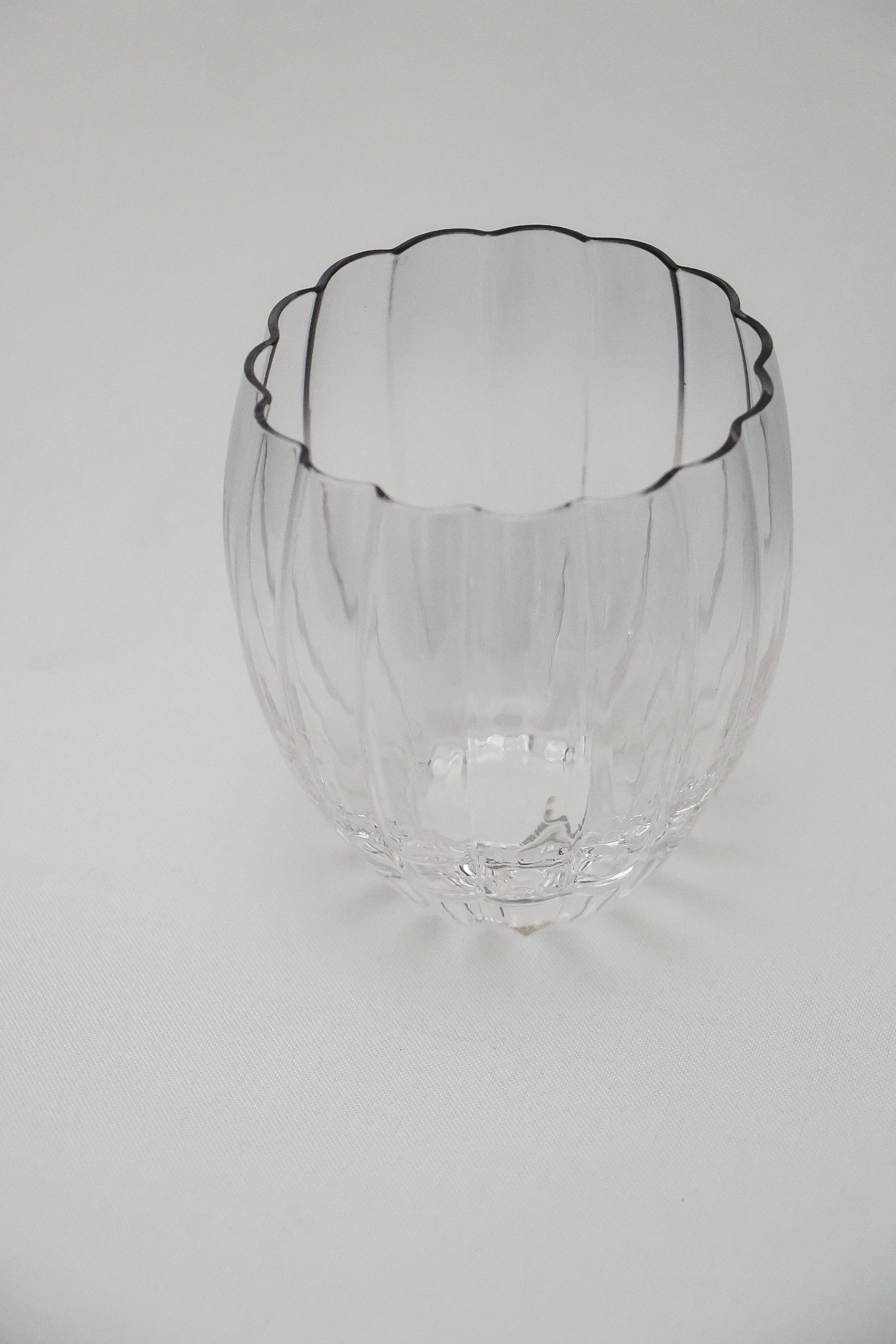 Copo de Vidro Belga Transparente e Cinza 400ml