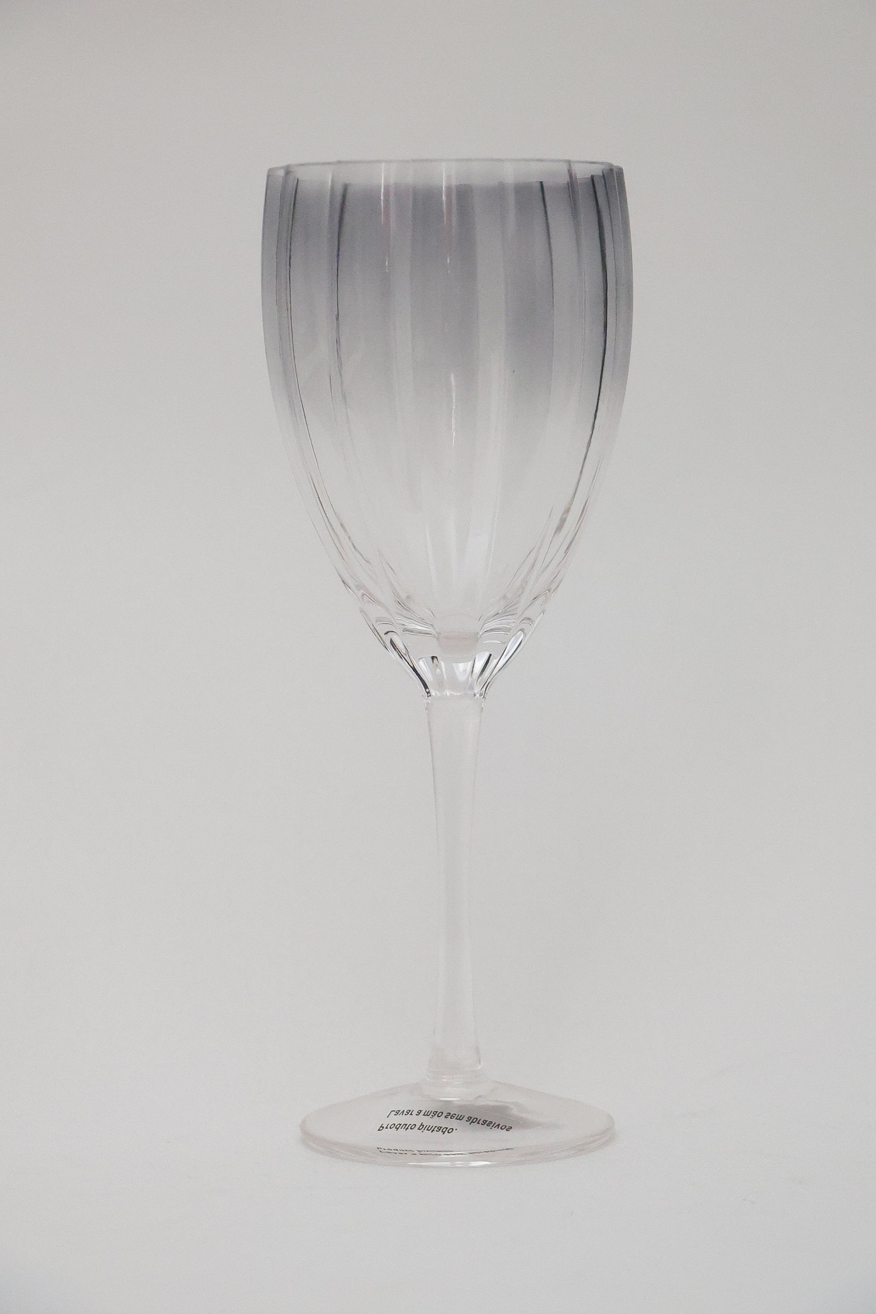 Taça de Vidro Belga Transparente e Cinza 320ml