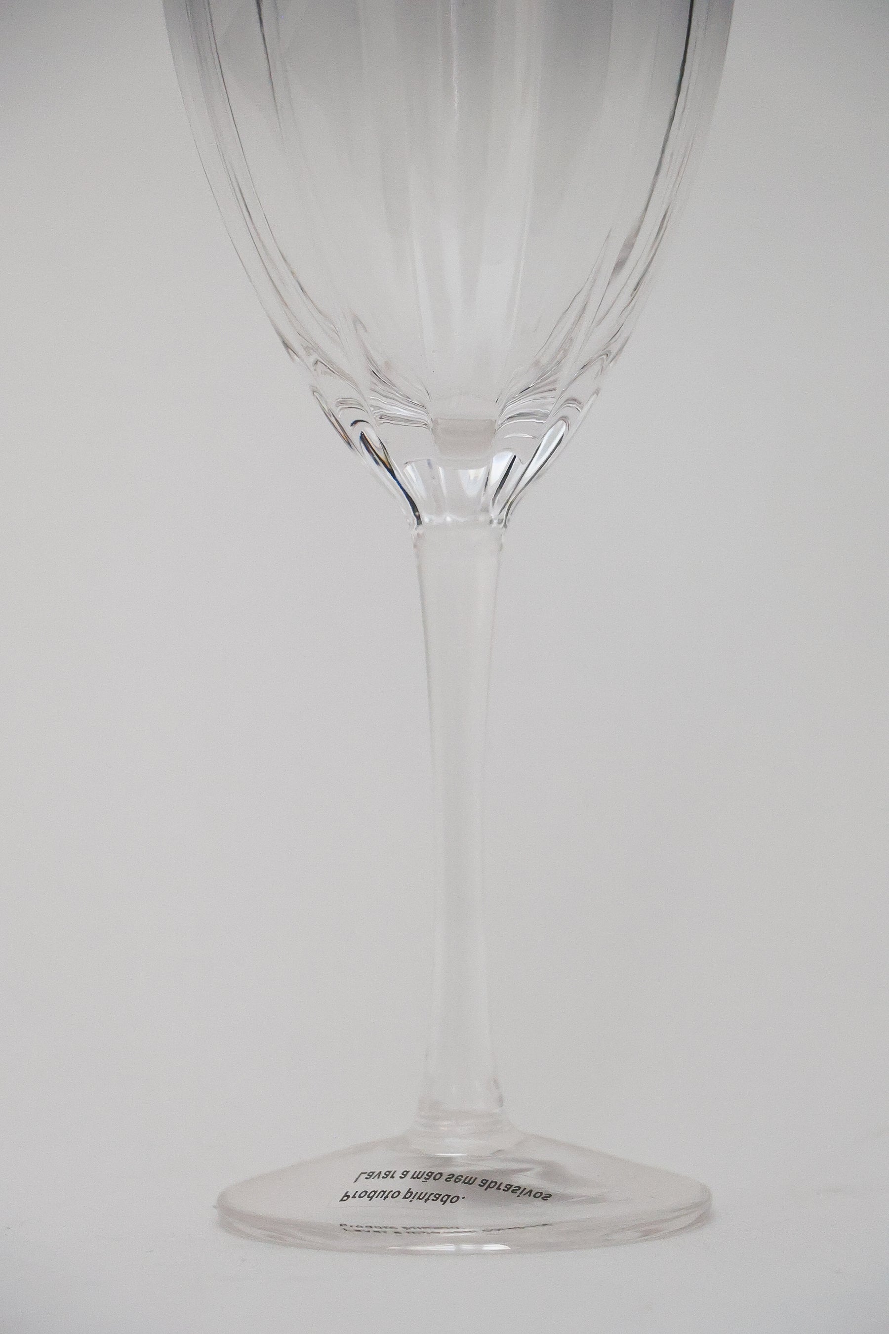 Taça de Vidro Belga Transparente e Cinza 320ml