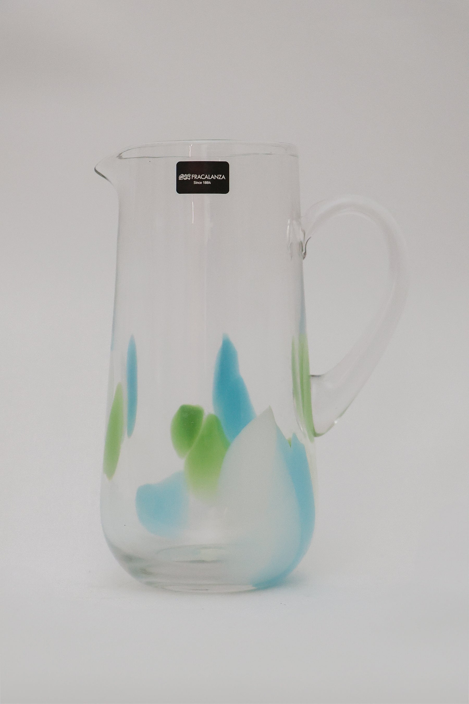 Jarra de vidro Pétala Fracalanza 1,2L - Verde, Azul e Branca