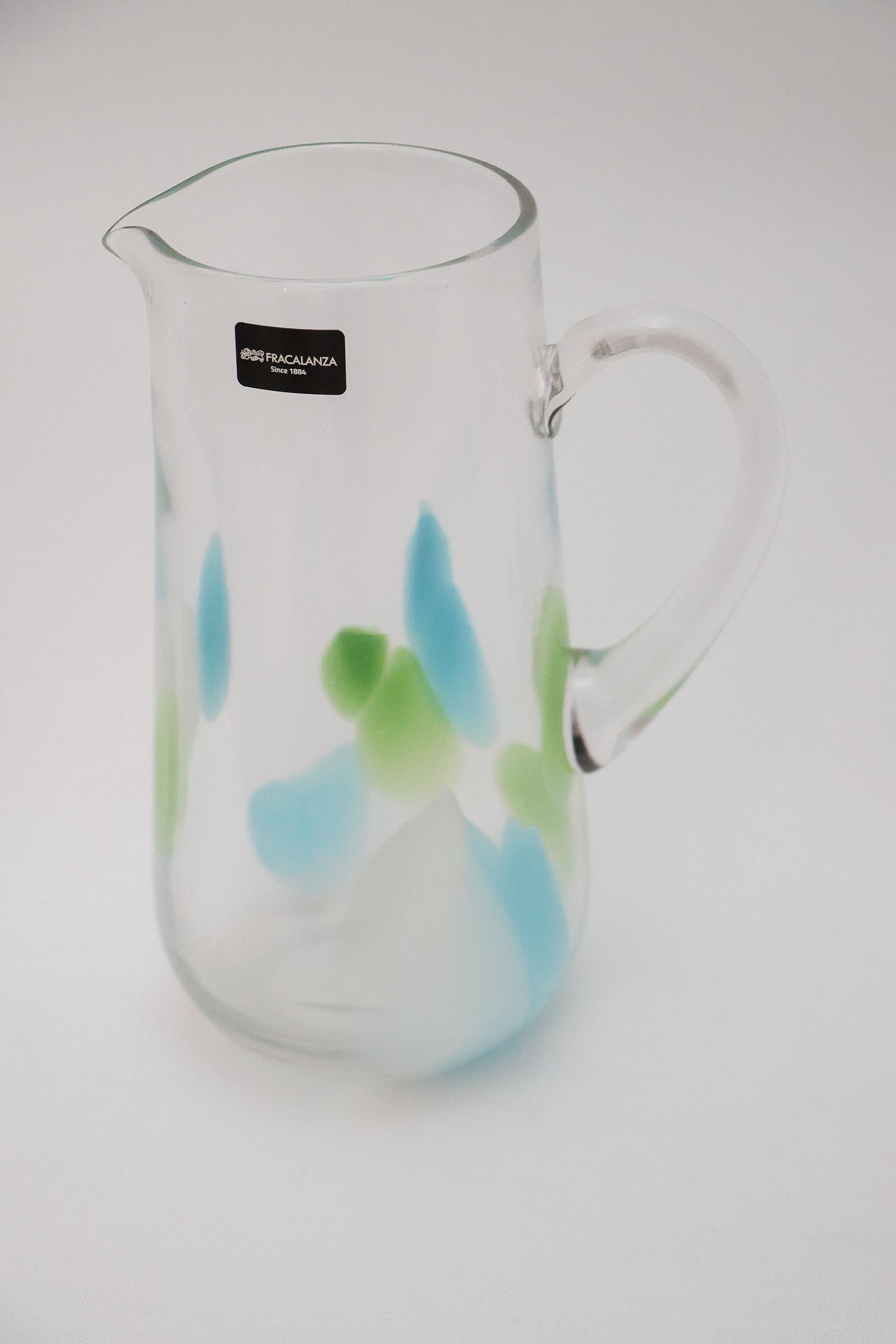 Jarra de vidro Pétala Fracalanza 1,2L - Verde, Azul e Branca