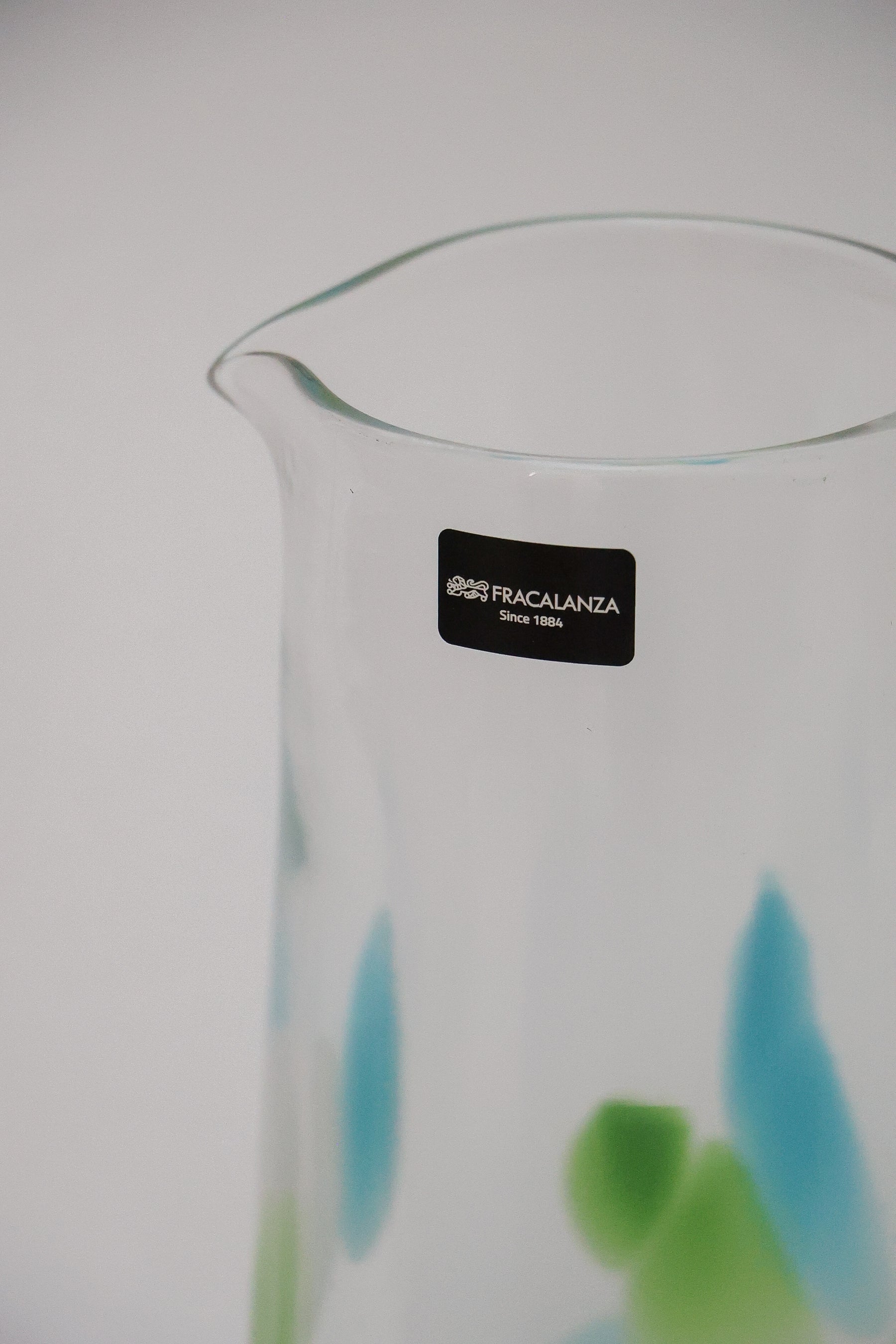 Jarra de vidro Pétala Fracalanza 1,2L - Verde, Azul e Branca