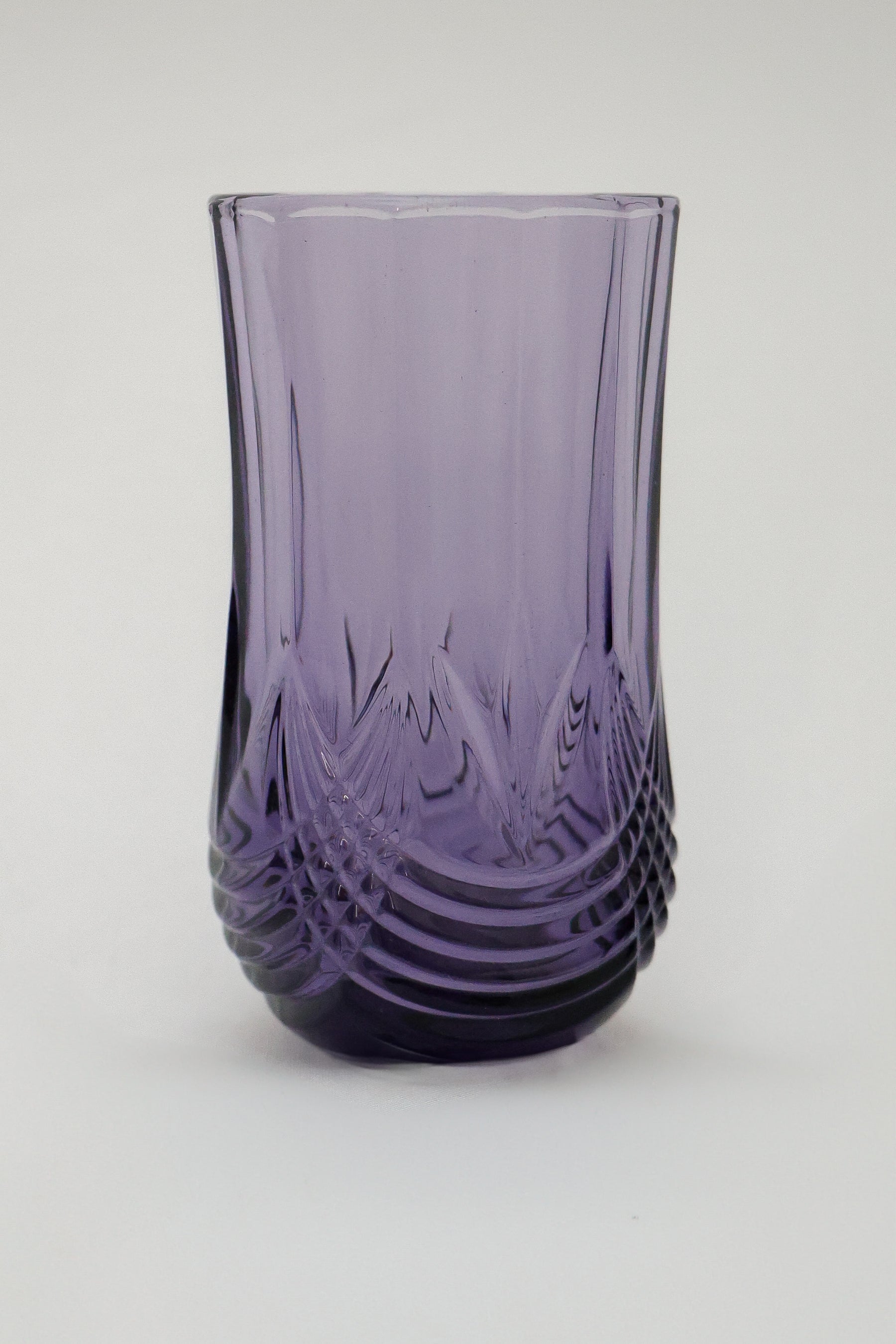 Copo de Vidro Alto Roxo