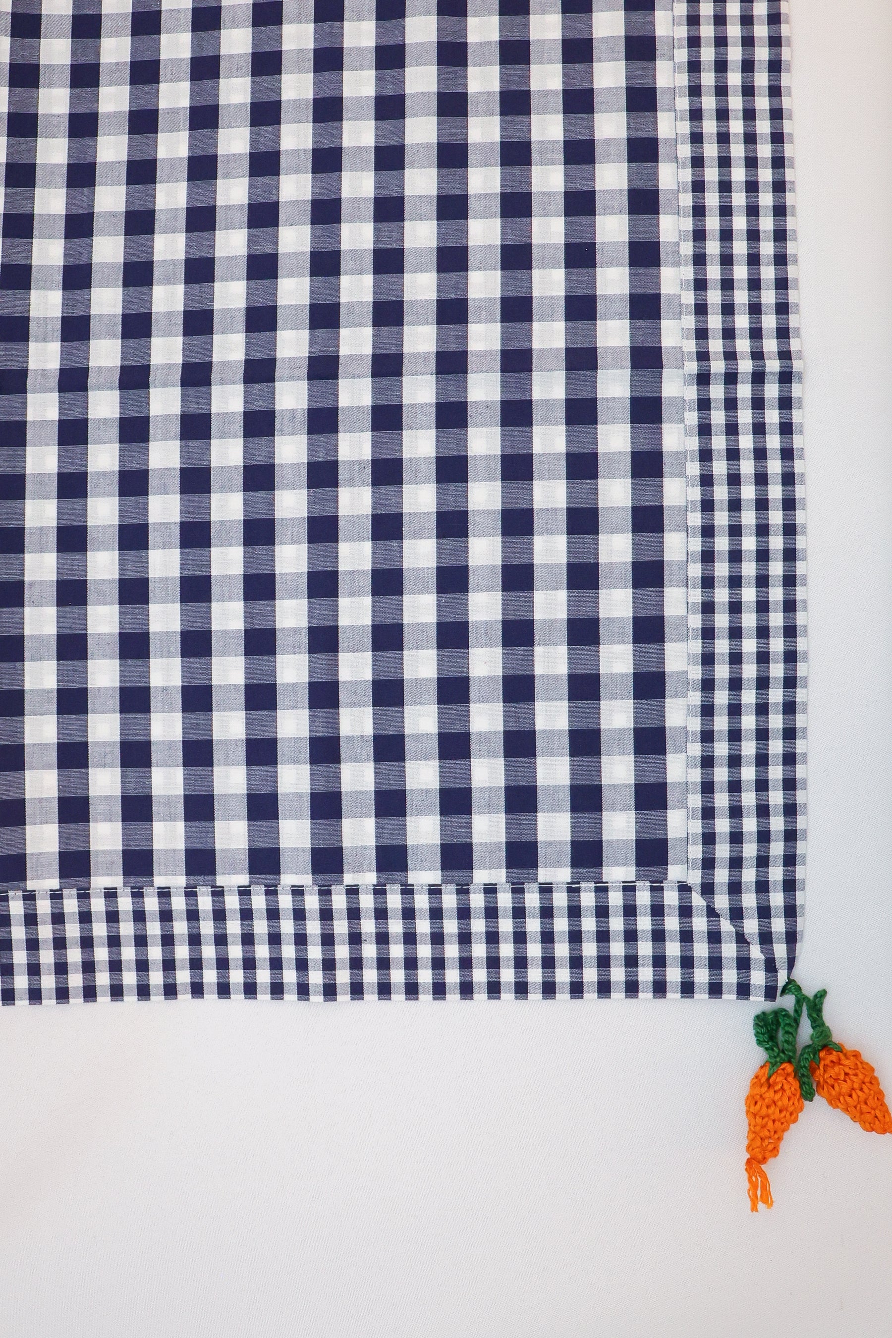 Jogo Americano Xadrez Cenouras Crochê Gardenia