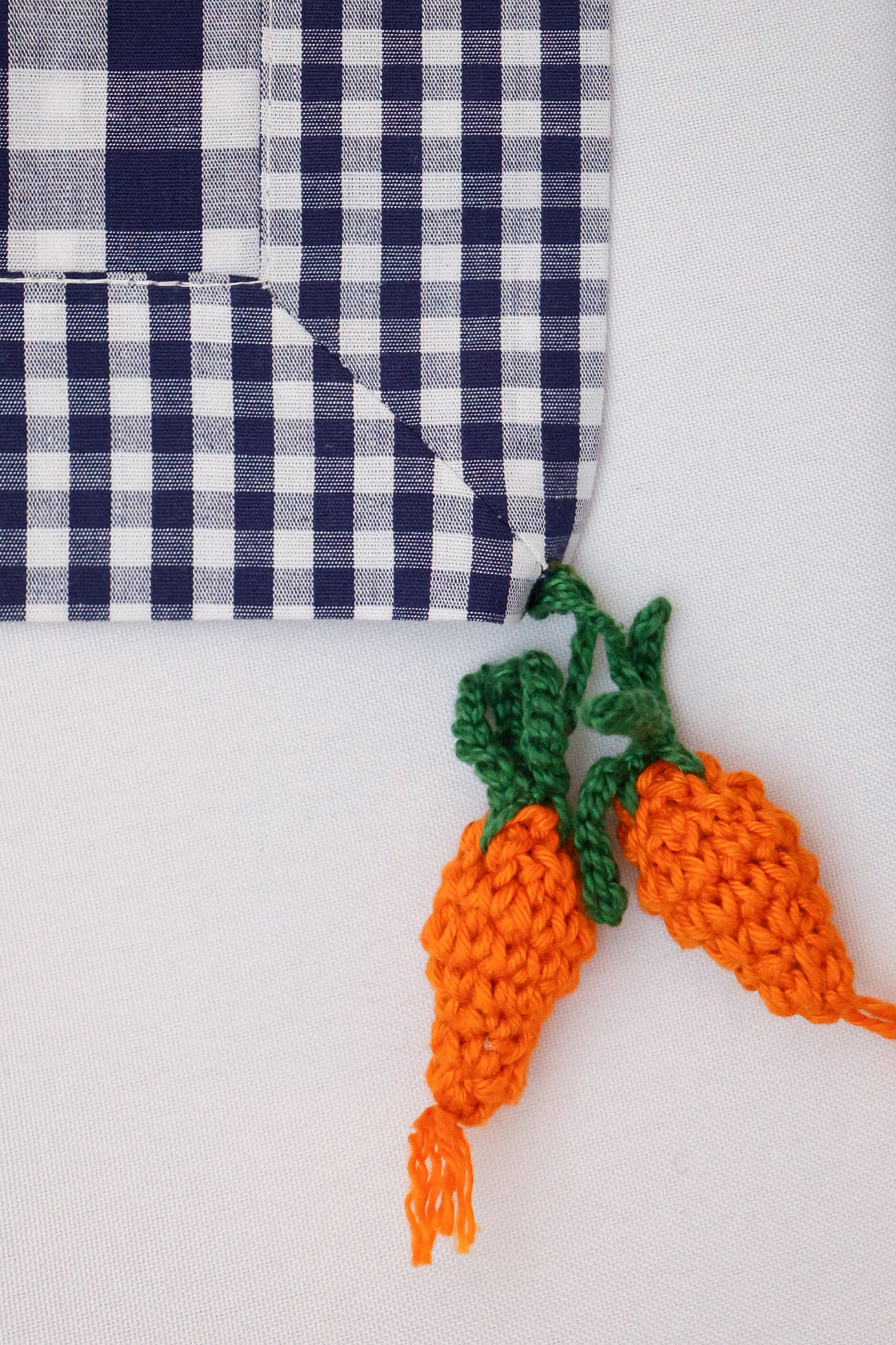 Jogo Americano Xadrez Cenouras Crochê Gardenia