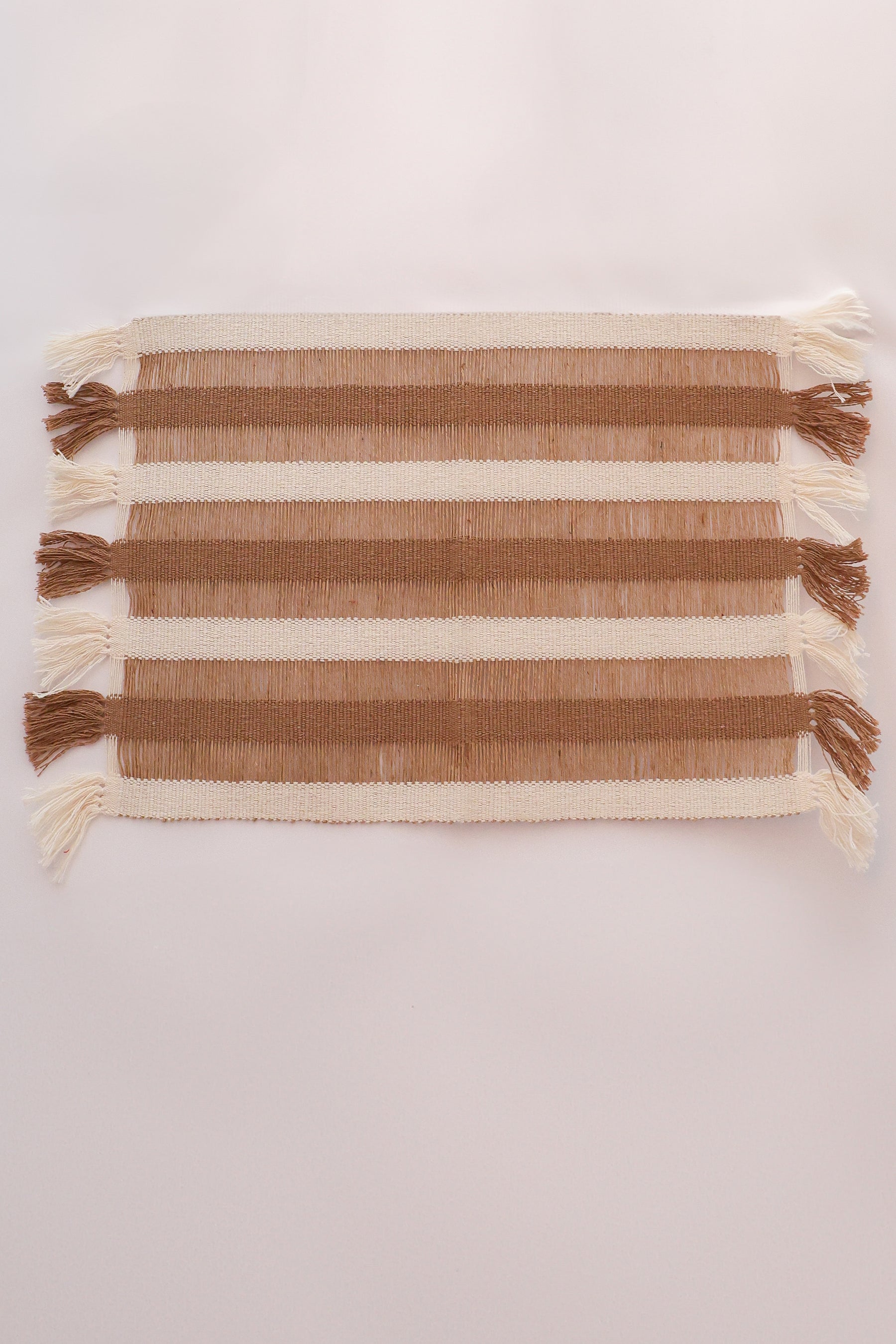 Jogo Americano Artesanal Natural Beje/Marrom