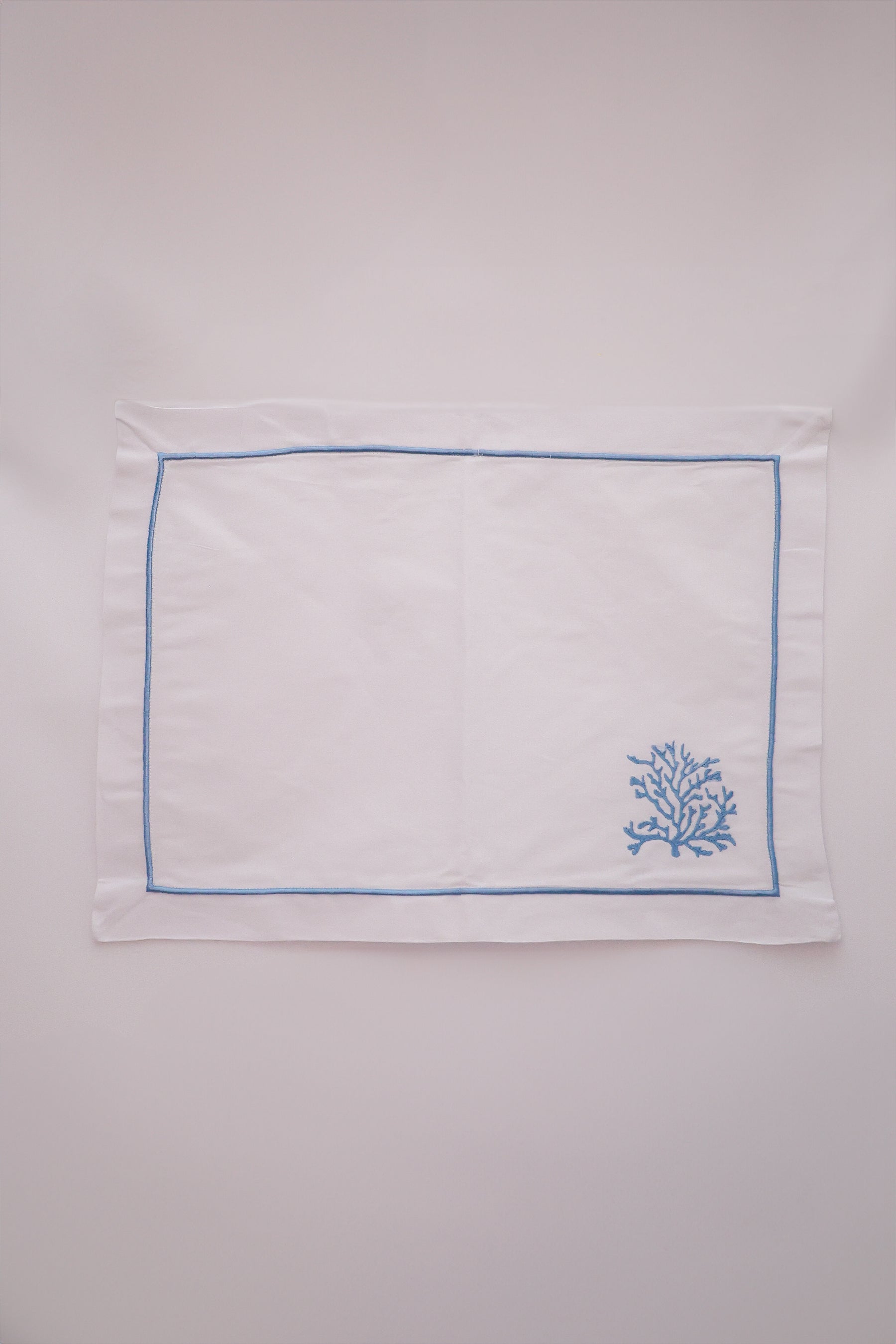 Jogo Americano Algodão Coral Azul