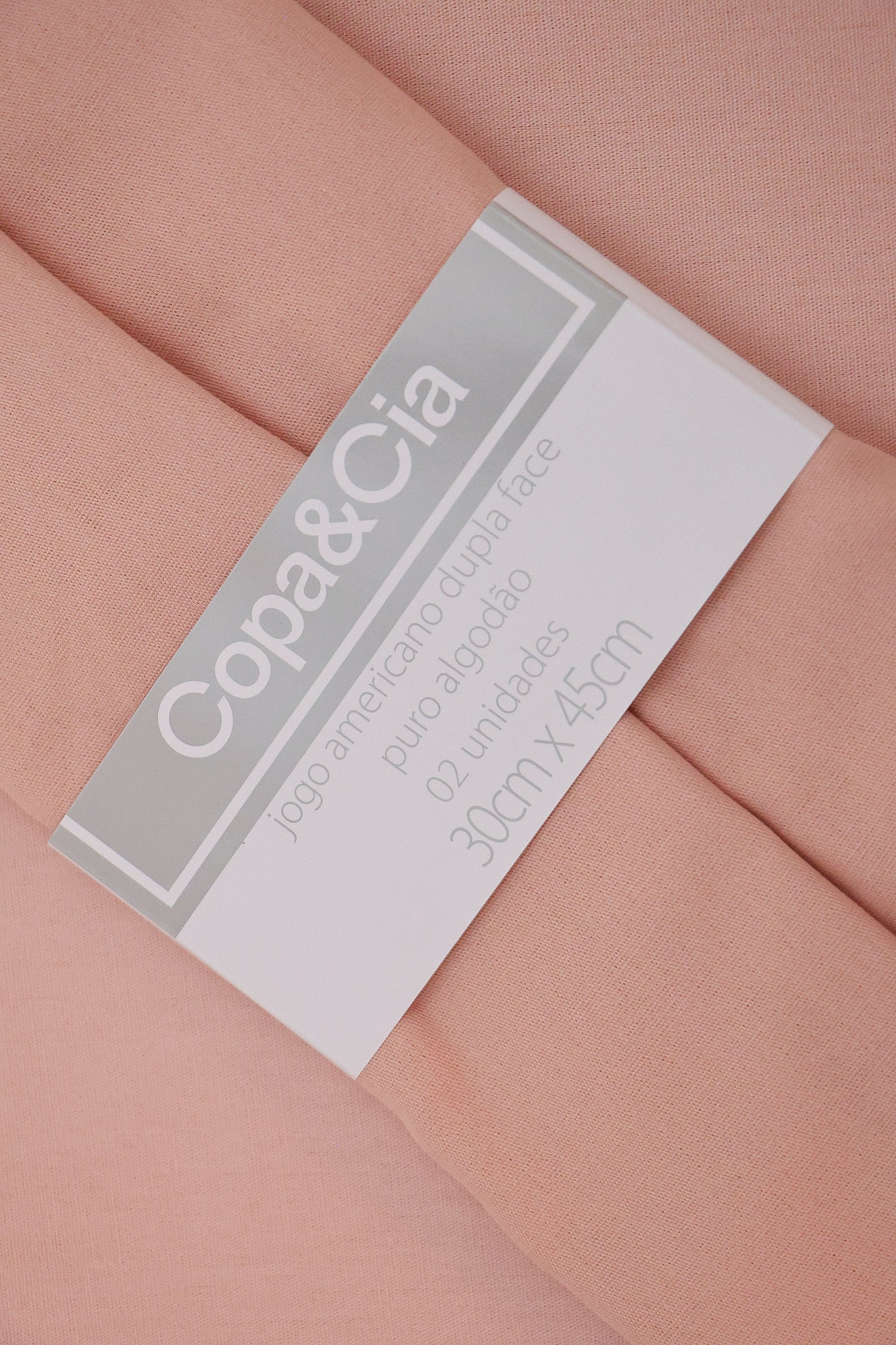 Jogo Americano Dupla Face Rosa Chá Copa&Cia