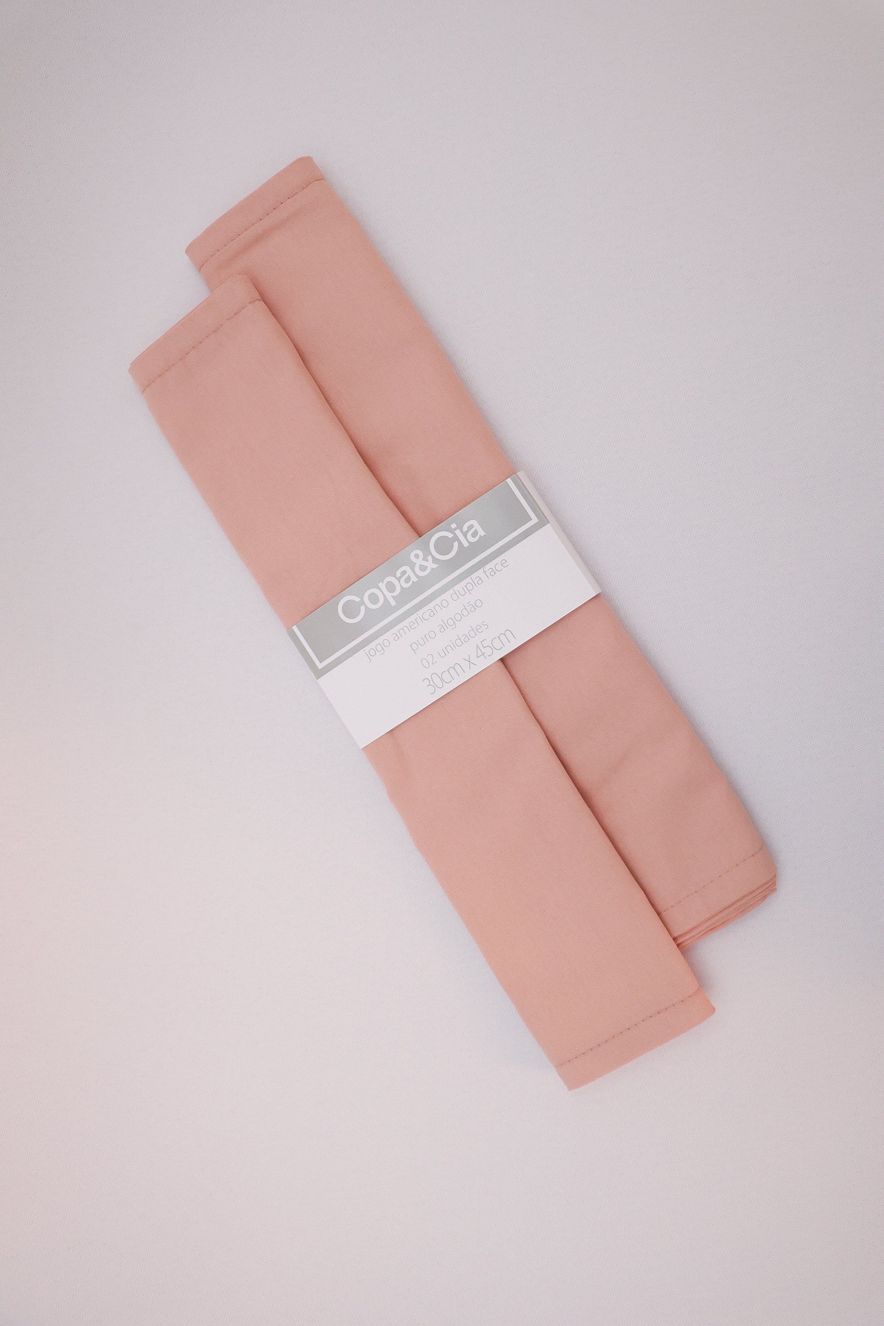 Jogo Americano Dupla Face Rosa Chá Copa&Cia