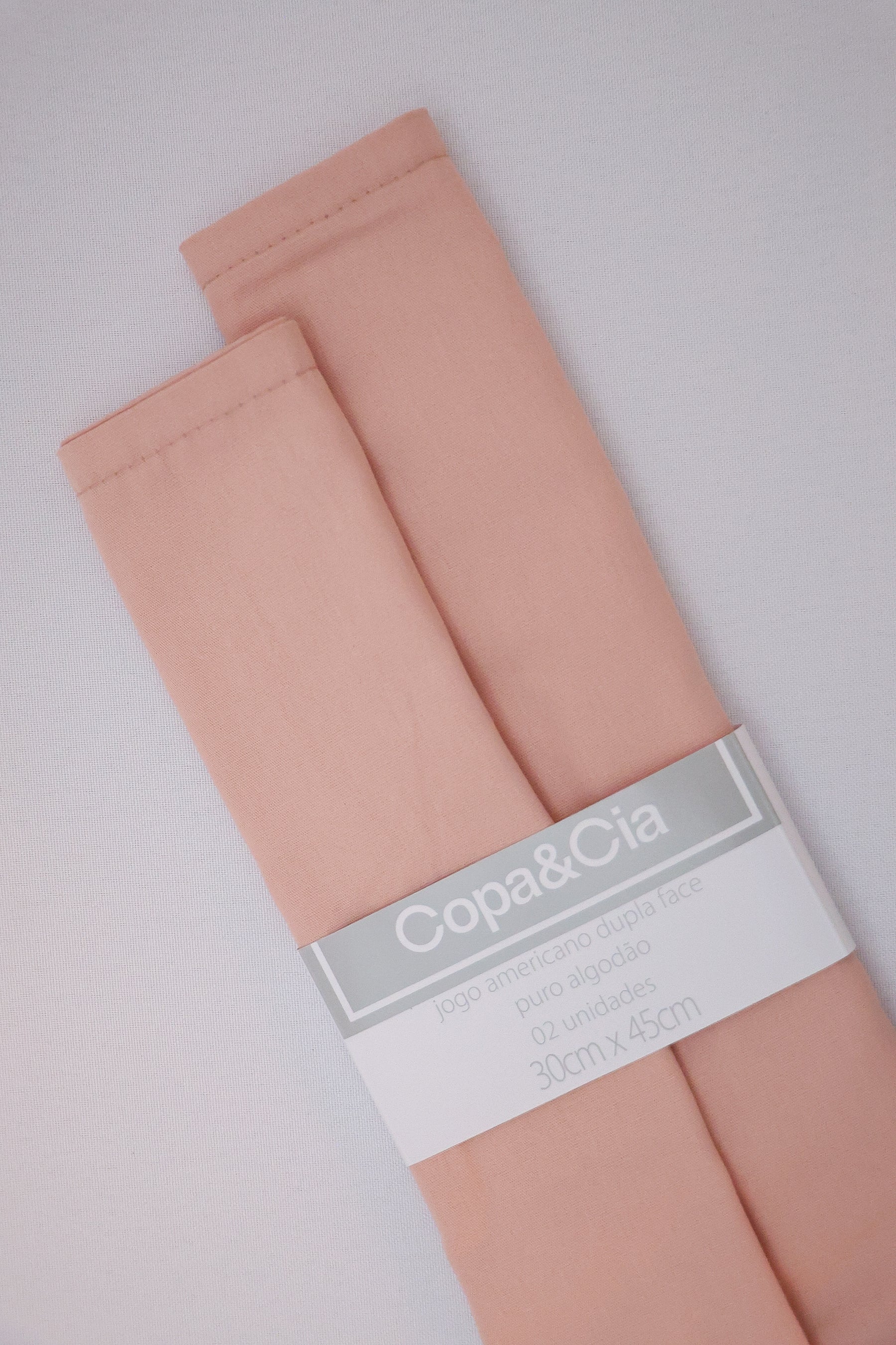 Jogo Americano Dupla Face Rosa Chá Copa&Cia