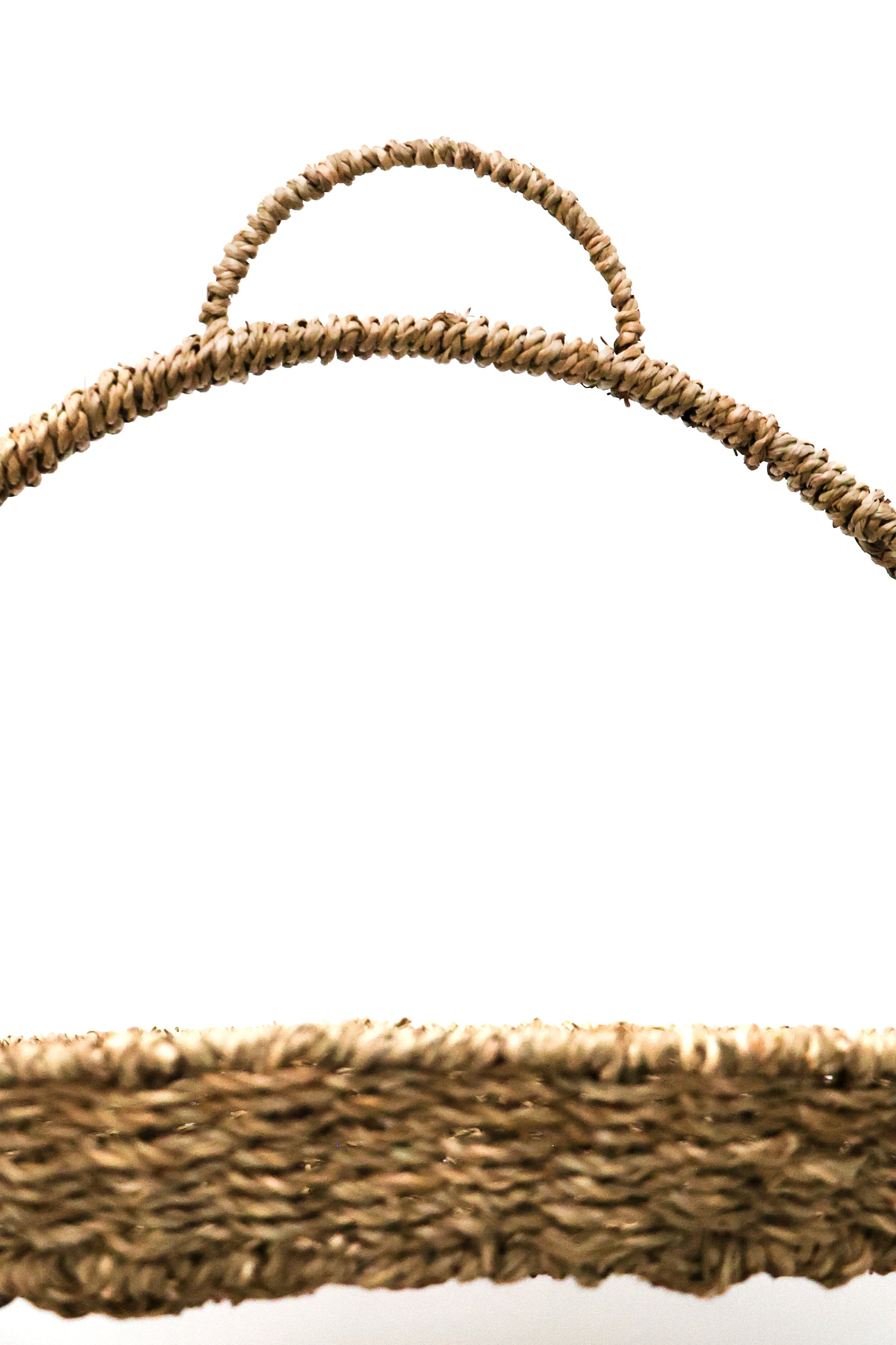 Cesta Dupla de Fibra Natural com Alça