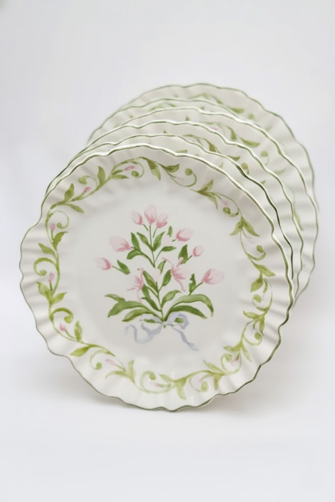 Jogo 6 Pratos Rasos Dolce Fiore, Maison Blanche