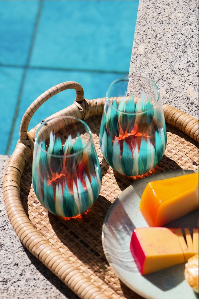 Copos de Cristal Pincelados à Mão