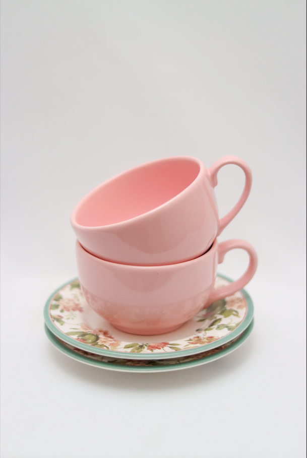 Xícara de Chá C/ Pires Sweet Vintage Plus Alleanza