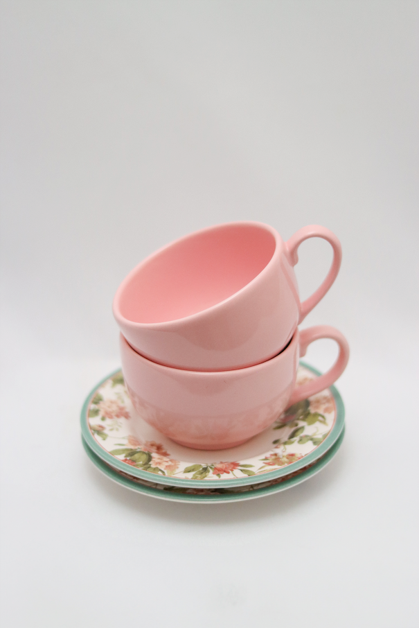 Xícara de Chá C/ Pires Sweet Vintage Plus Alleanza