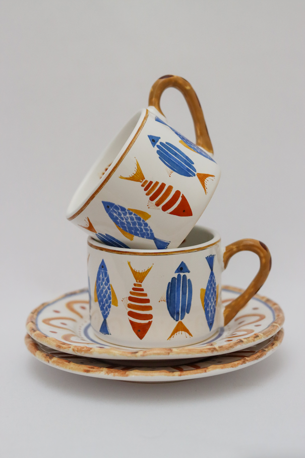 Xícara de Chá c/ Pires Sardine Maison Blanche