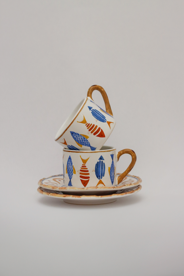 Xícara de Chá c/ Pires Sardine Maison Blanche