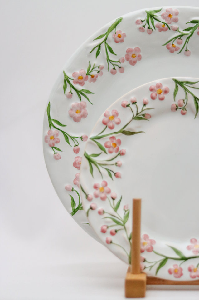 Prato Raso Paris Relevo Rosa Luiz Salvador