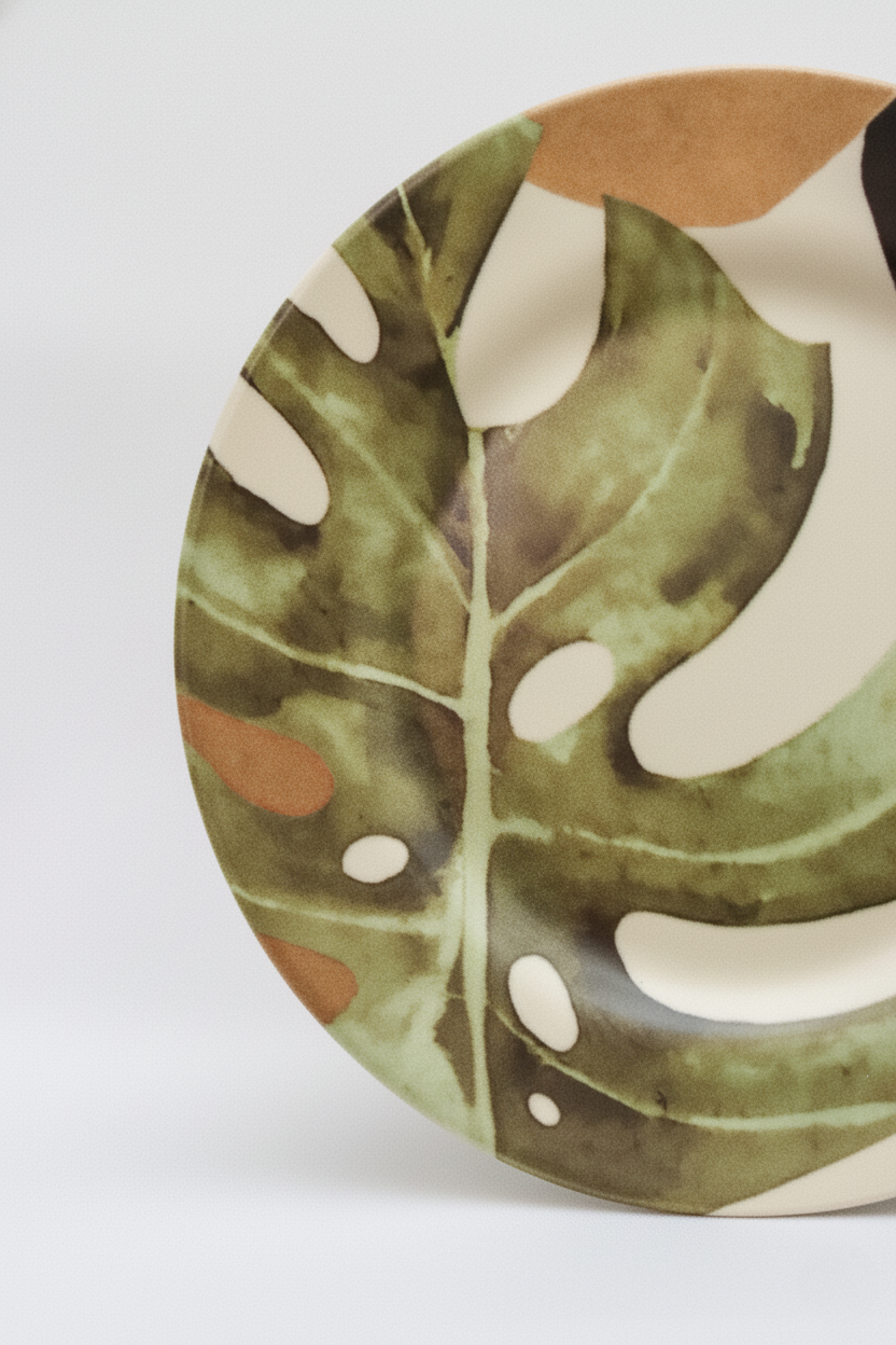 Jogo 6 Pratos de Sobremesa Atlântica Acetinado Plus Costela de Adão, Alleanza