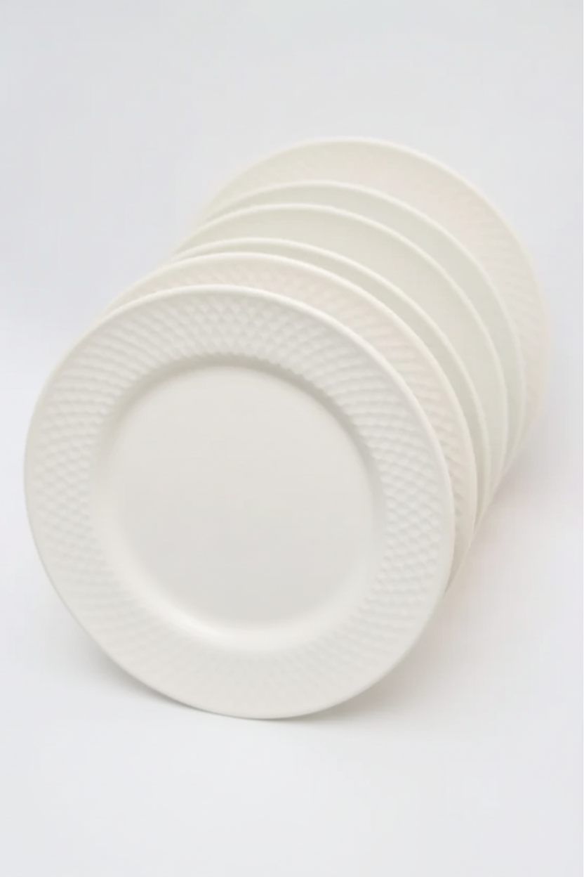 Jogo 6 Pratos de Sobremesa Split White Plus, Alleanza