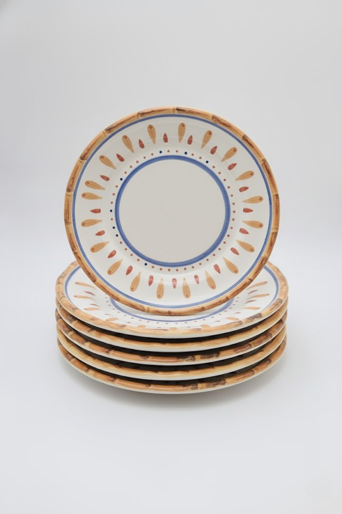 Jogo 6 Pratos Rasos Sardine Maison Blanche