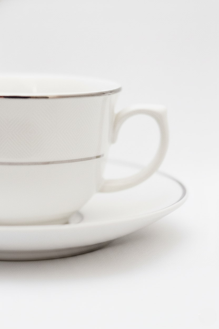 Jogo 6 Xícaras de Chá c/ Pires Diamond, Oxford