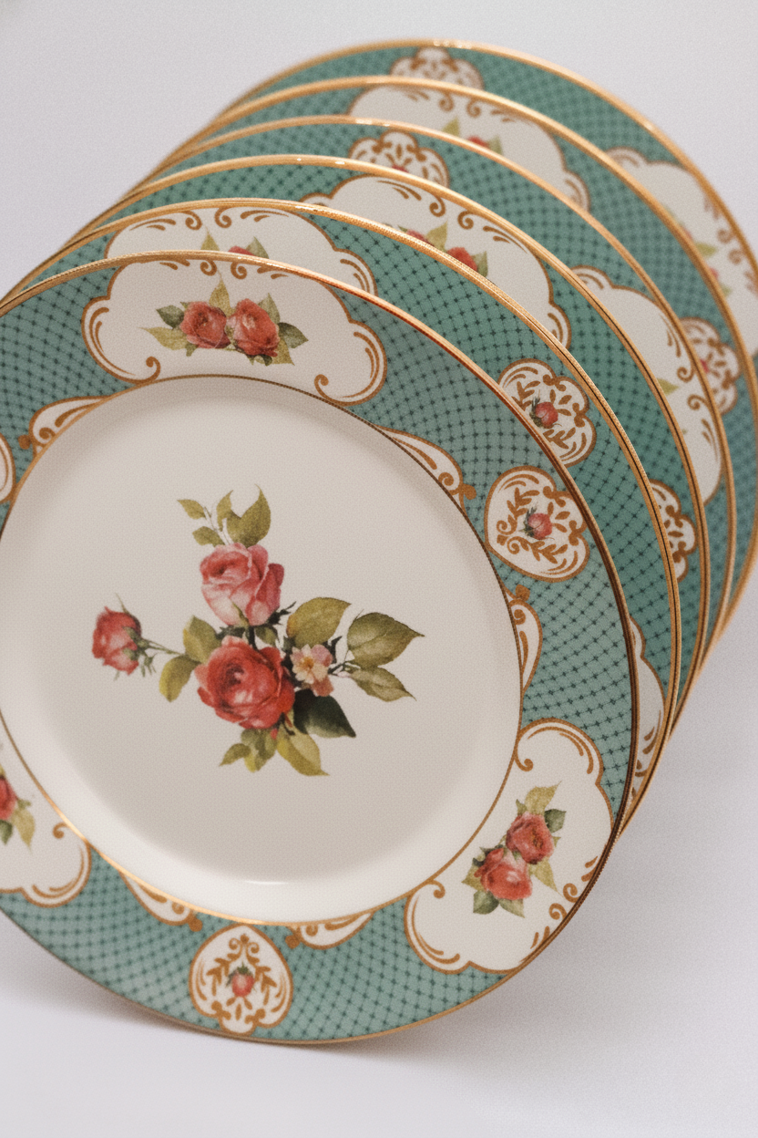 Jogo 6 Pratos Rasos Singapura Turquesa Plus, Alleanza