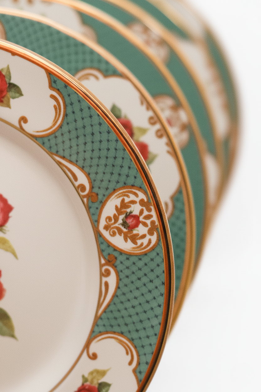 Jogo 6 Pratos Rasos Singapura Turquesa Plus, Alleanza