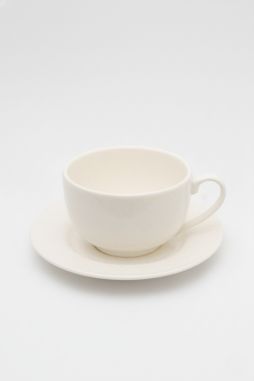 Jogo 6 Xícaras de Chá c/ Pires Split White Plus, Alleanza