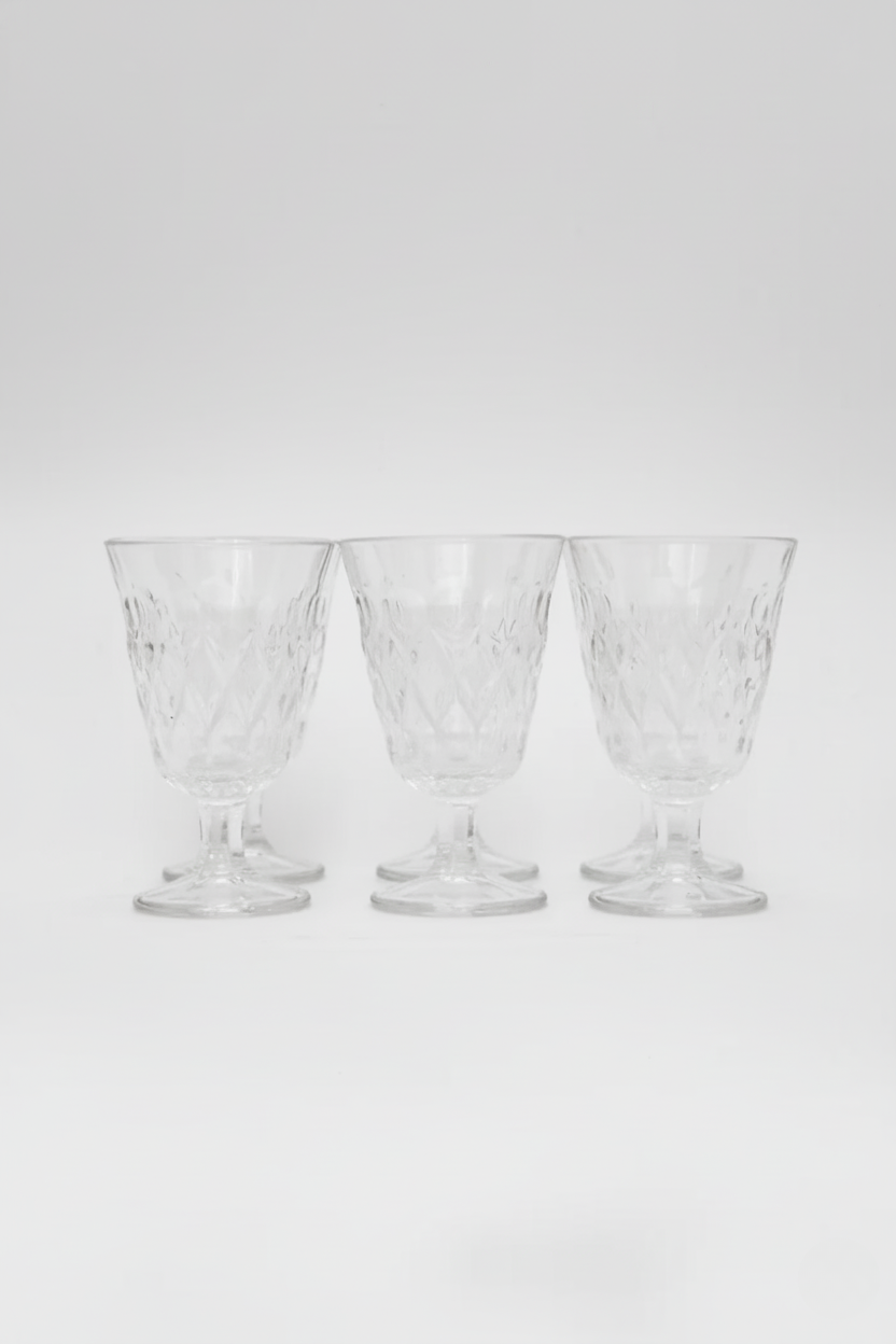 Conjunto Jarra e 6 Taças de Cristal Lile, Lyor