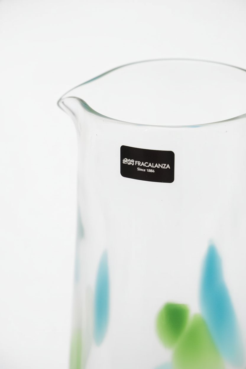 Jarra de vidro Pétala 1,2L - Verde, Azul e Branca, Francalanza