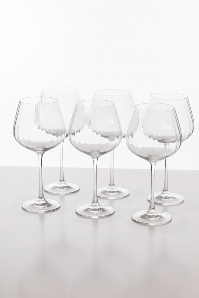 Jogo 6 Taças de Cristal p/ Vinho Columbia Optic Bohemia, Wolff